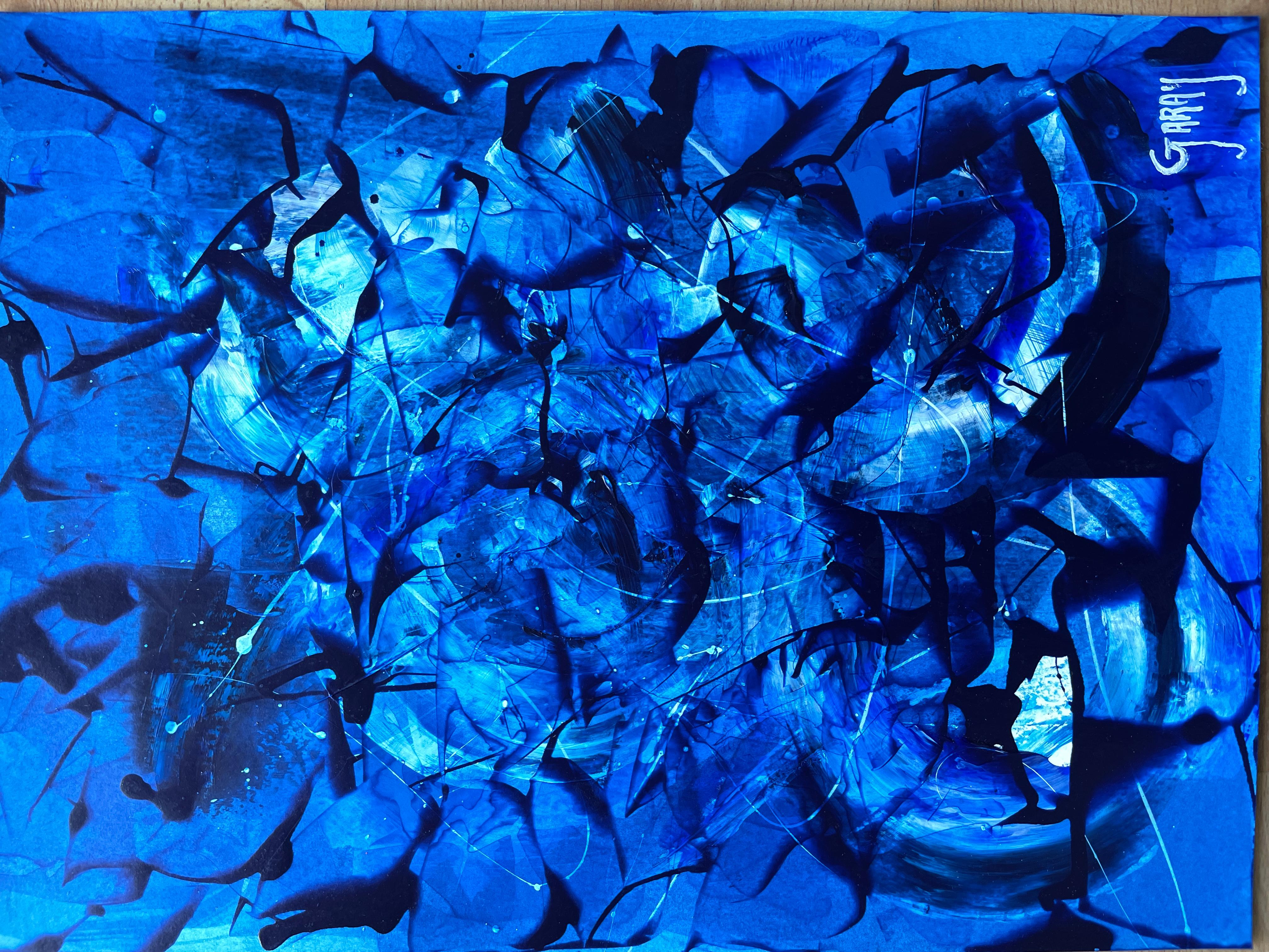Mon œuvre, créée avec des acrílicos, reflète une exploration abstraite et vibrante de l'esprit humain. L'utilisation de couleurs vives et les Forma entrelacées capturent la complexité émotionnelle et la profondeur de l'introspection. Busqué