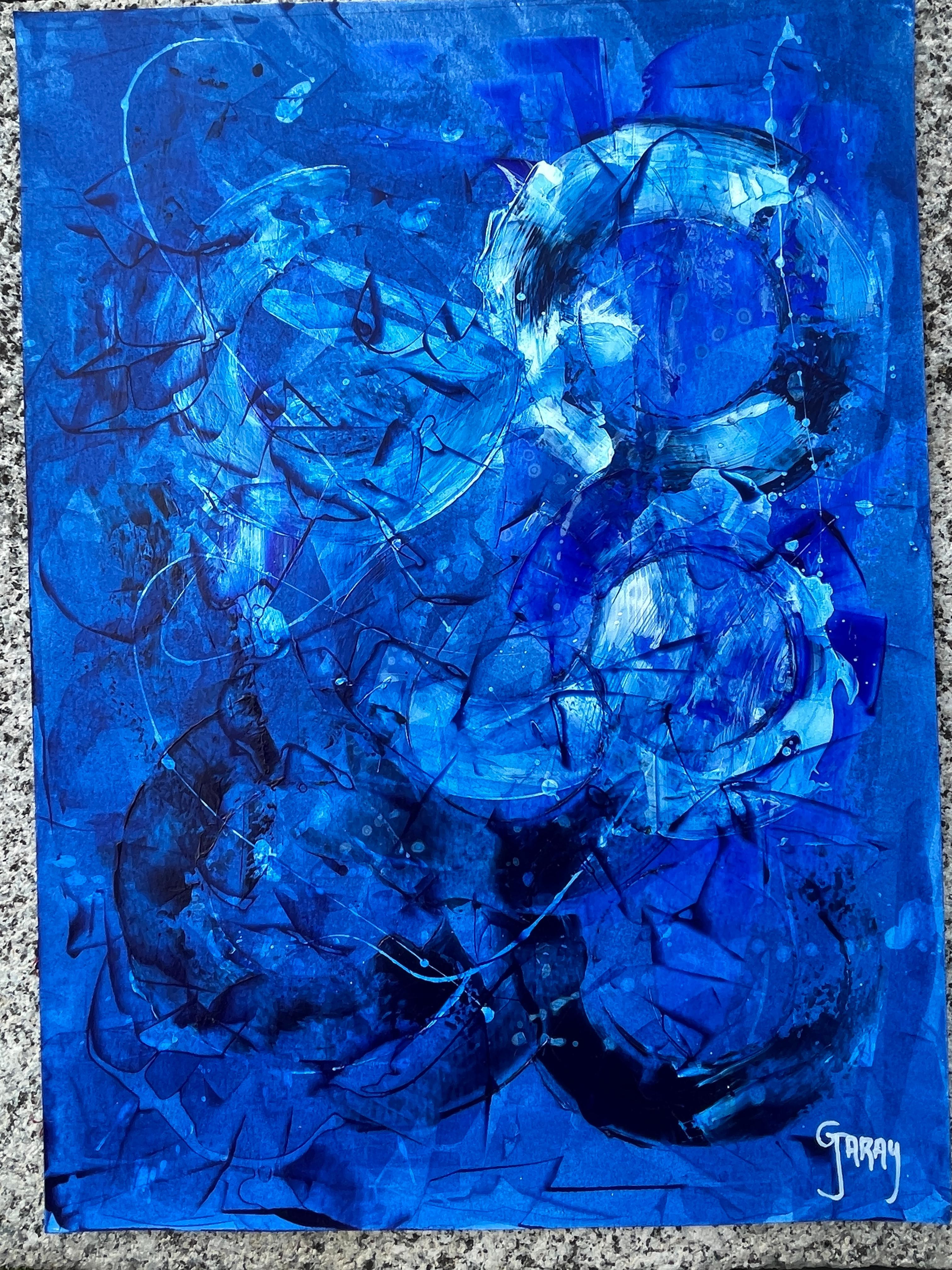 Abstract Paper 004 - Abstract Expressionist Painting by Juan Jose Garay
