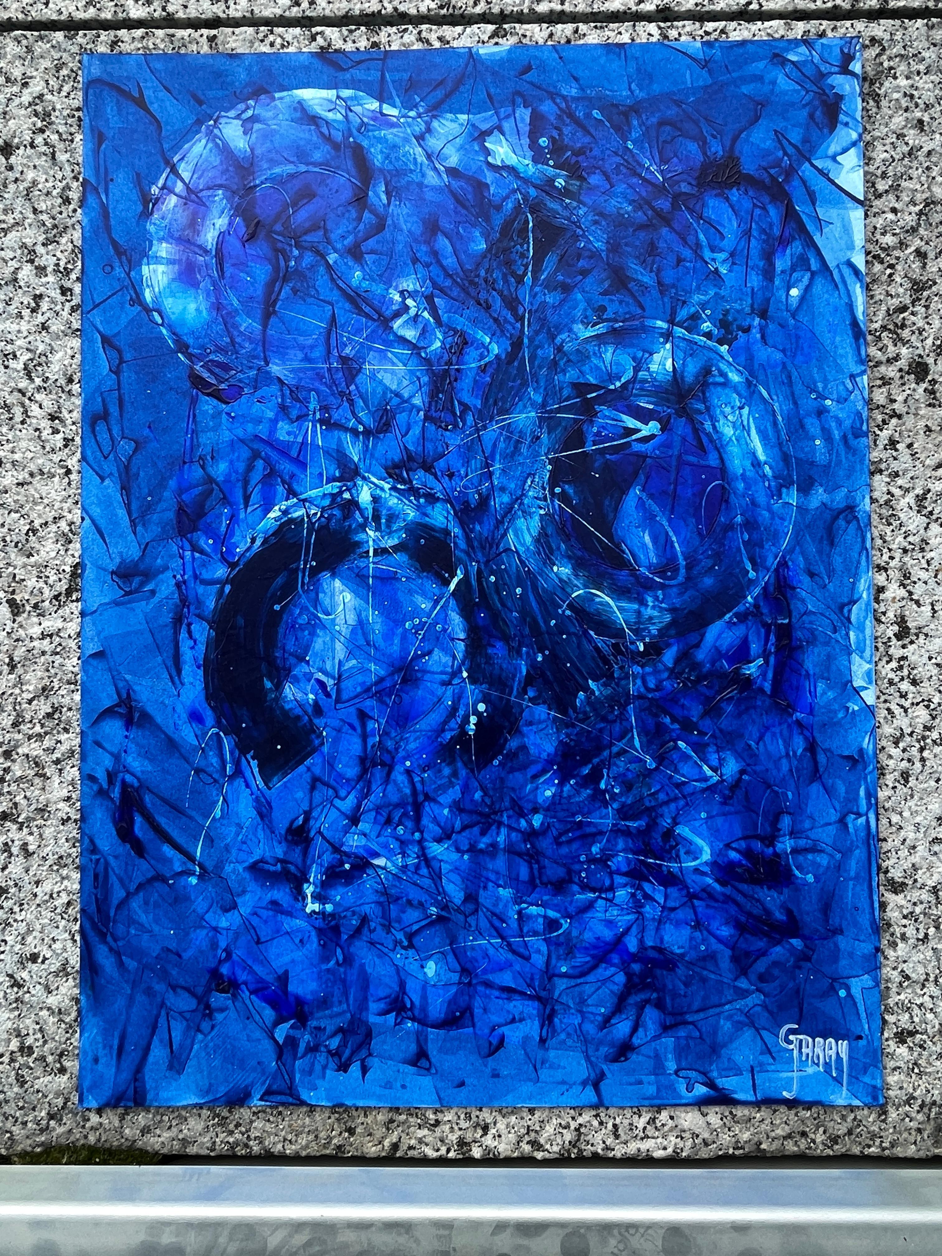 Papier abstrait 006 - Expressionnisme abstrait Painting par Juan Jose Garay