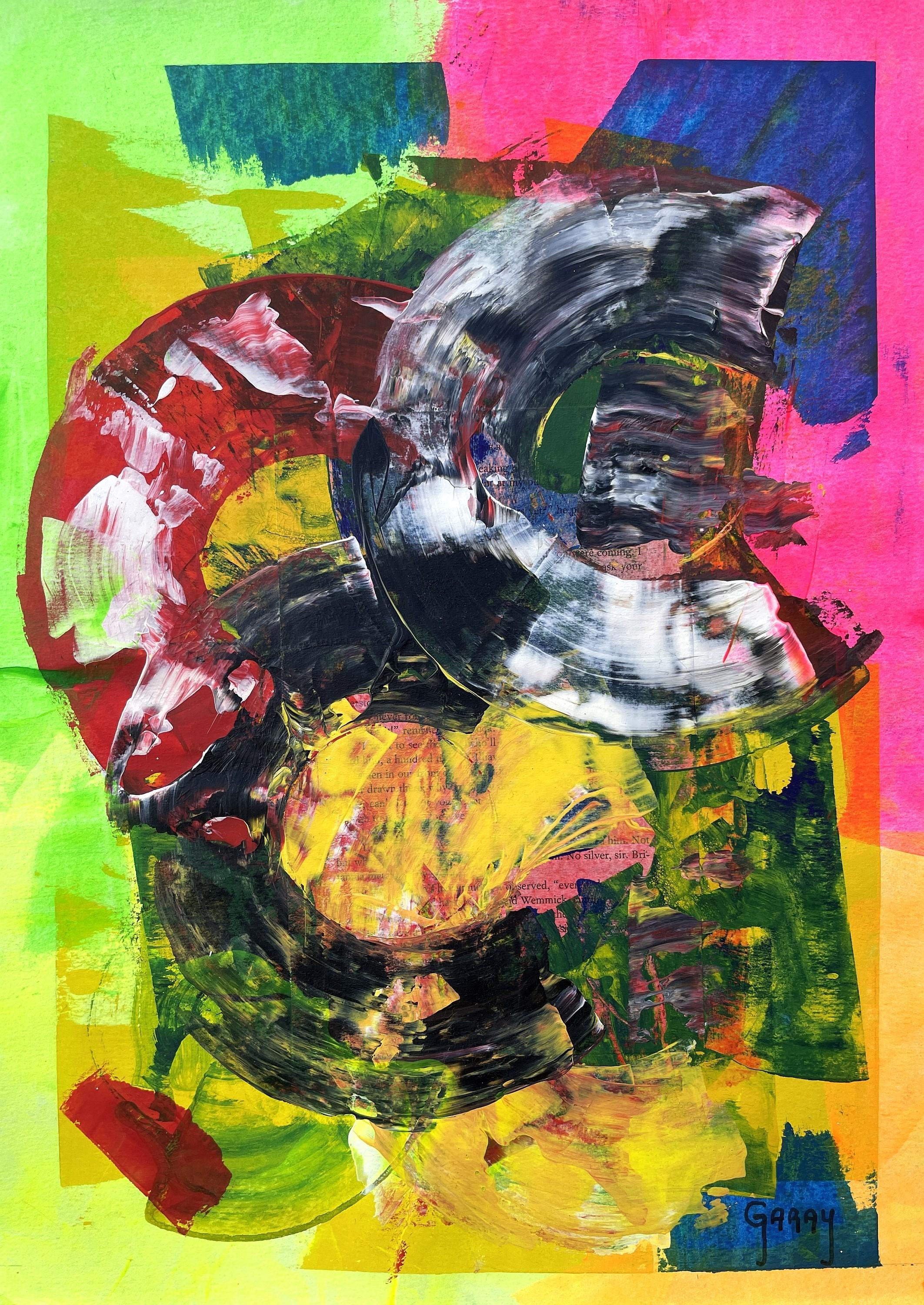 Abstraktes Papier 008 – Painting von Juan Jose Garay