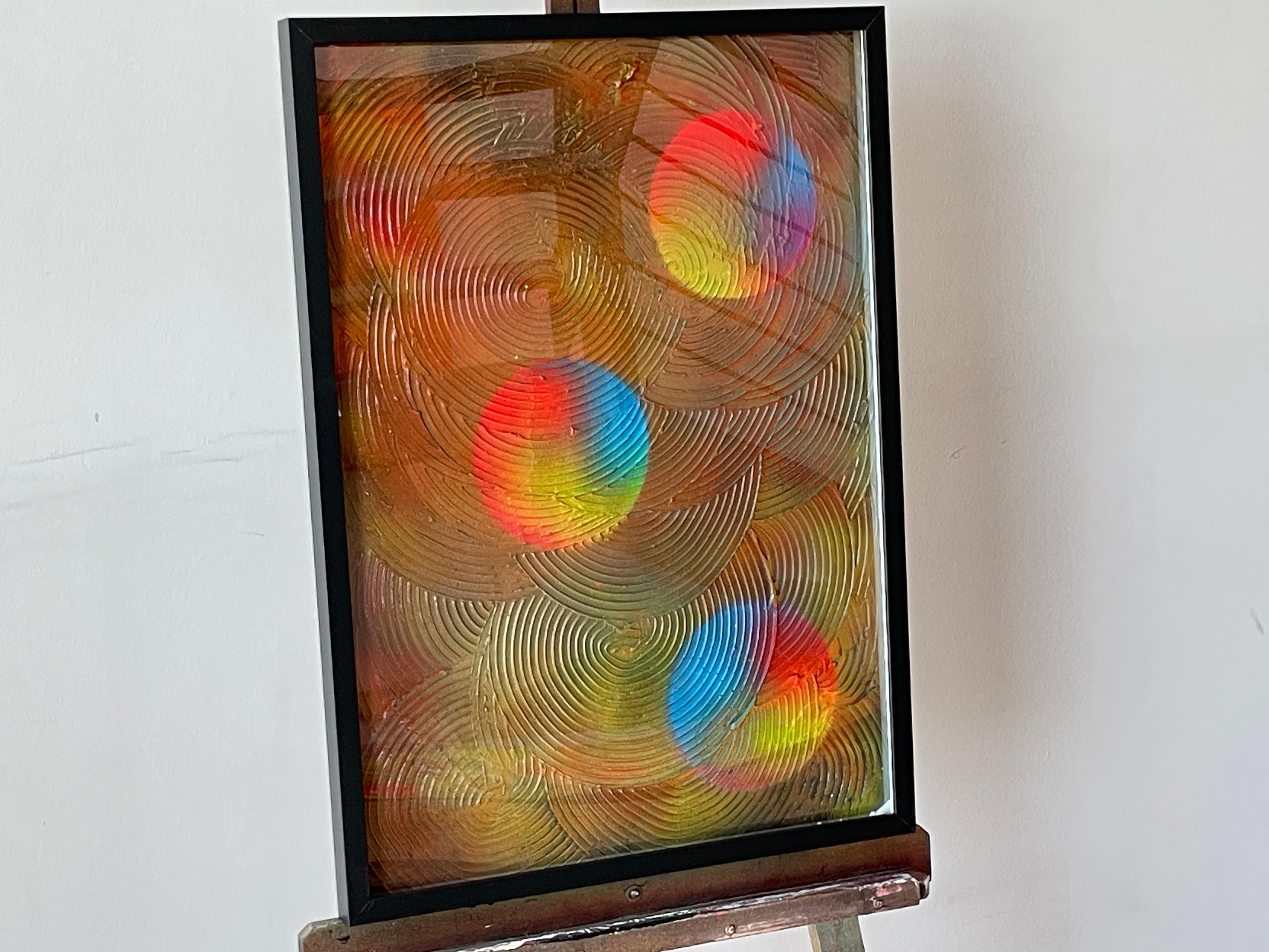 Abstract Transformation Circle 001 - Gray Interior Painting by Juan Jose Garay