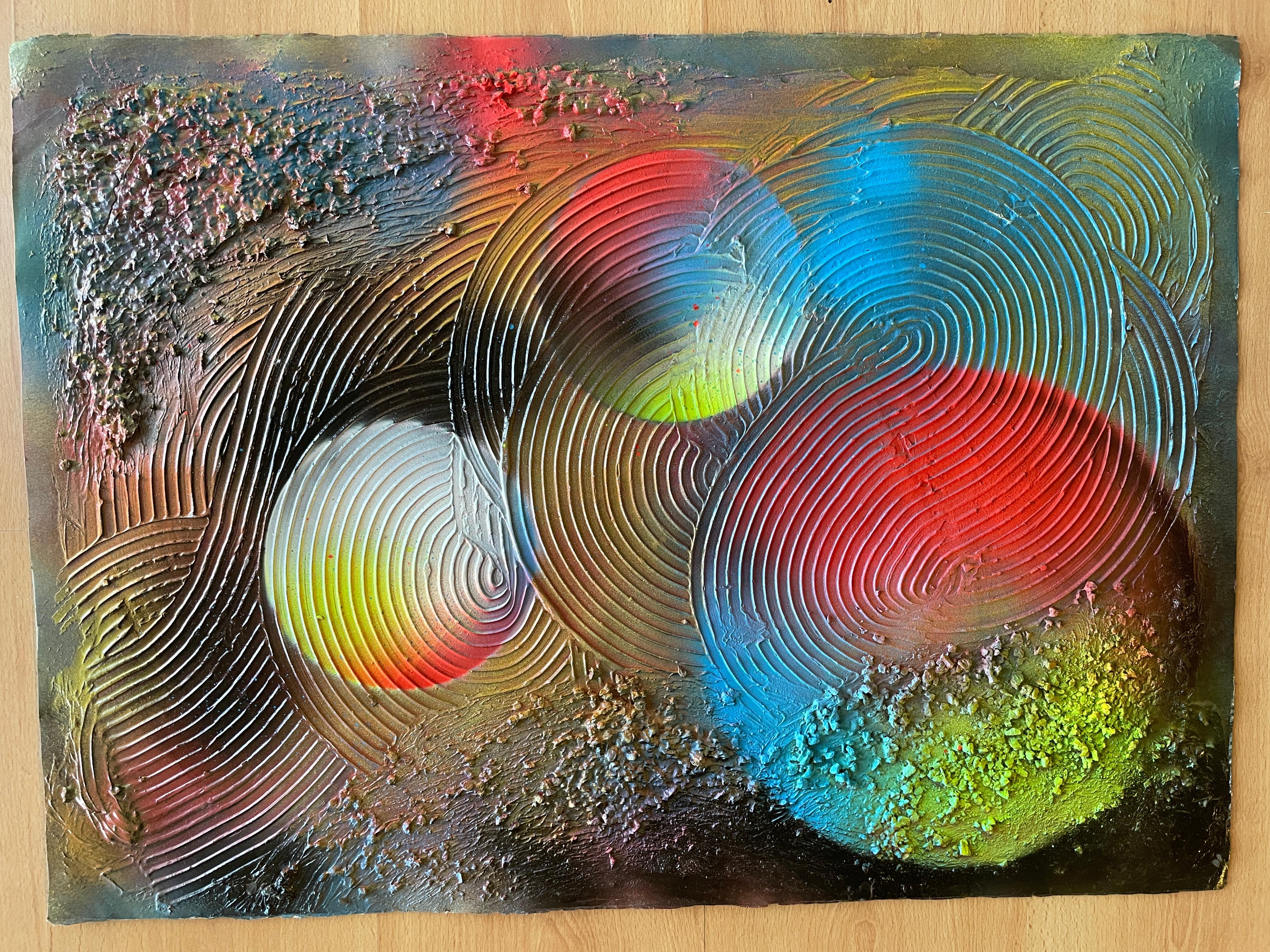 Abstract Transformation Circle 003 - Abstract Expressionist Painting by Juan Jose Garay