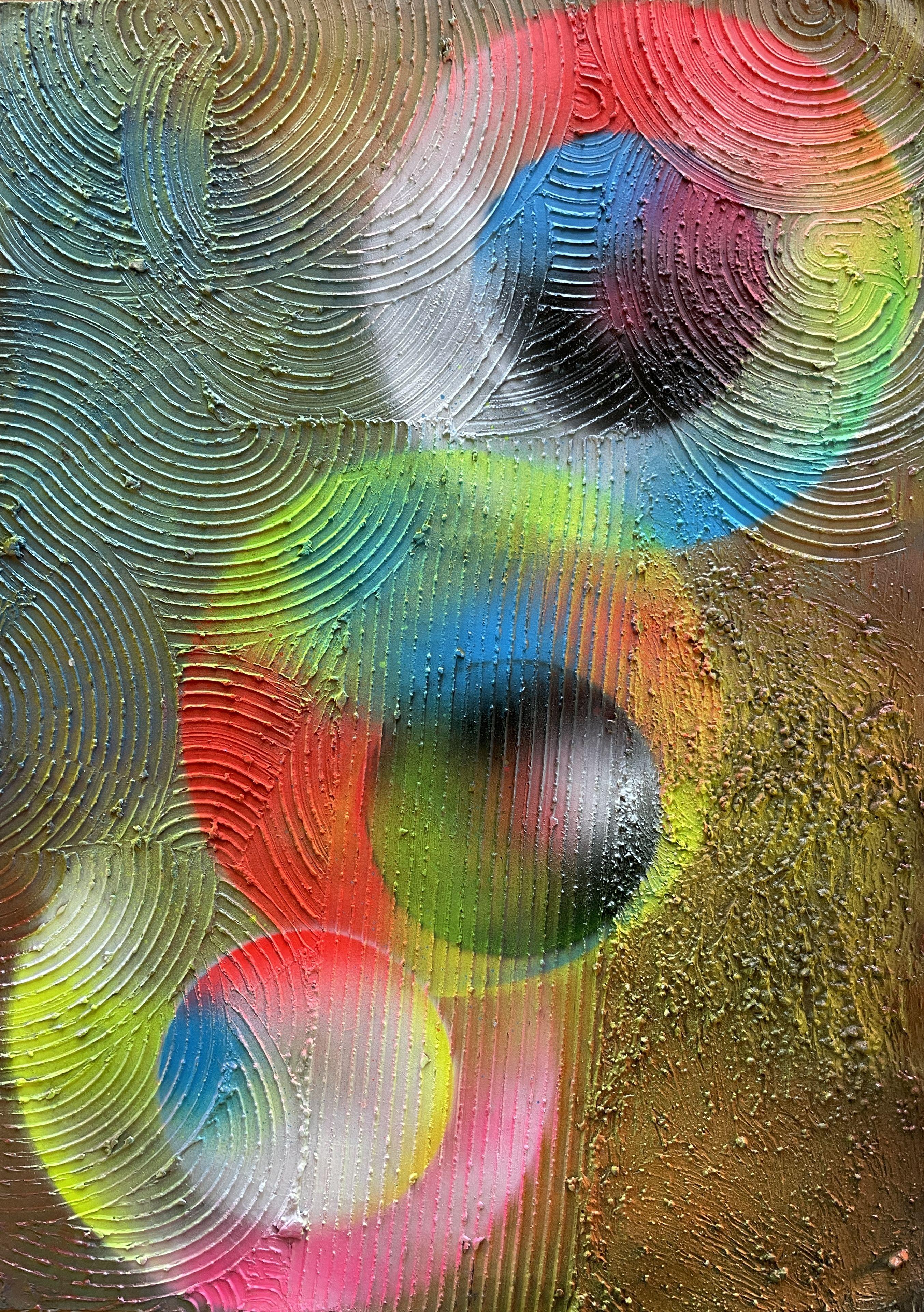 Cerchio di trasformazione astratto 005 - Painting di Juan Jose Garay