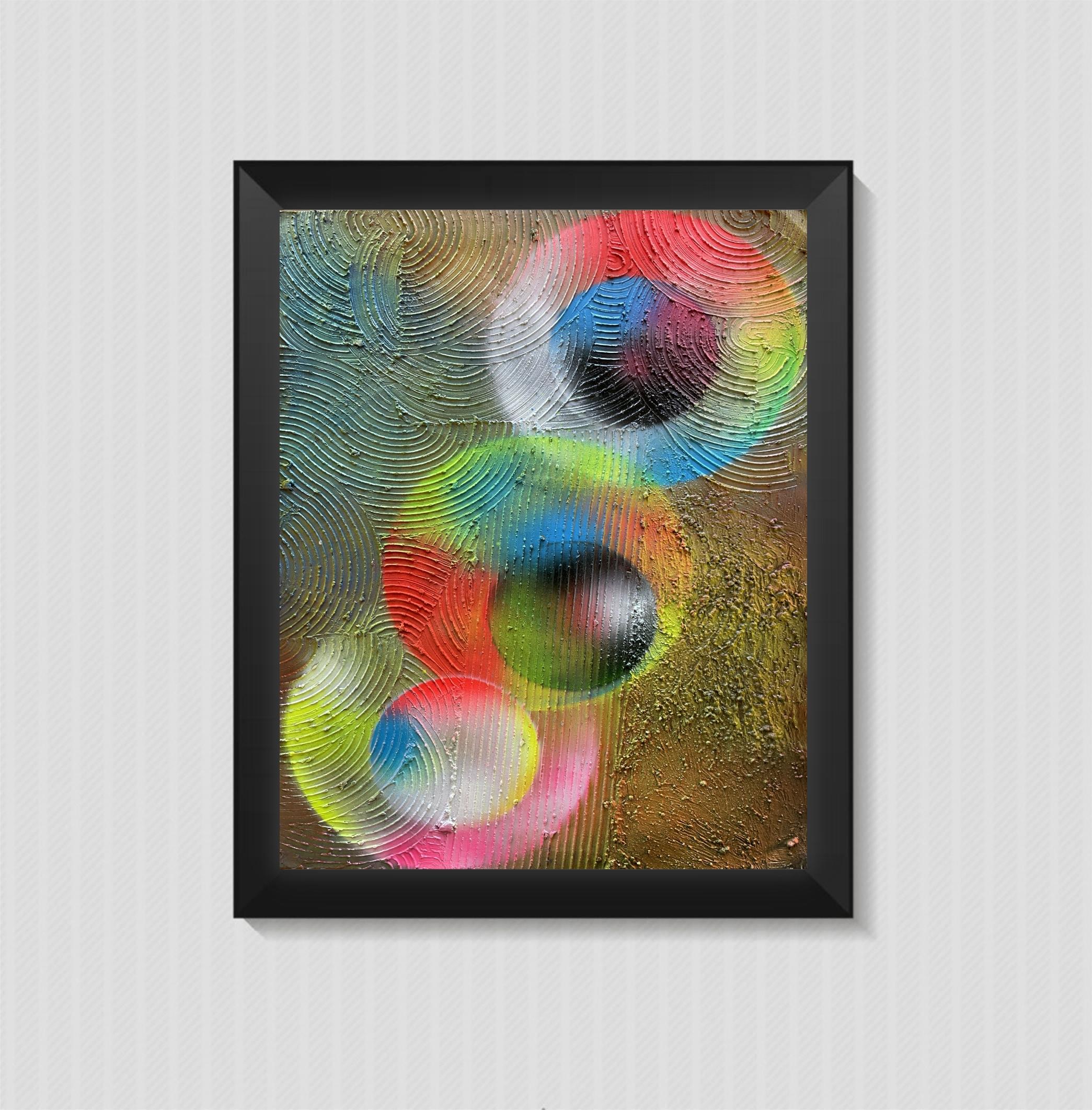 Abstract Painting di Juan Jose Garay - Cerchio di trasformazione astratto 005