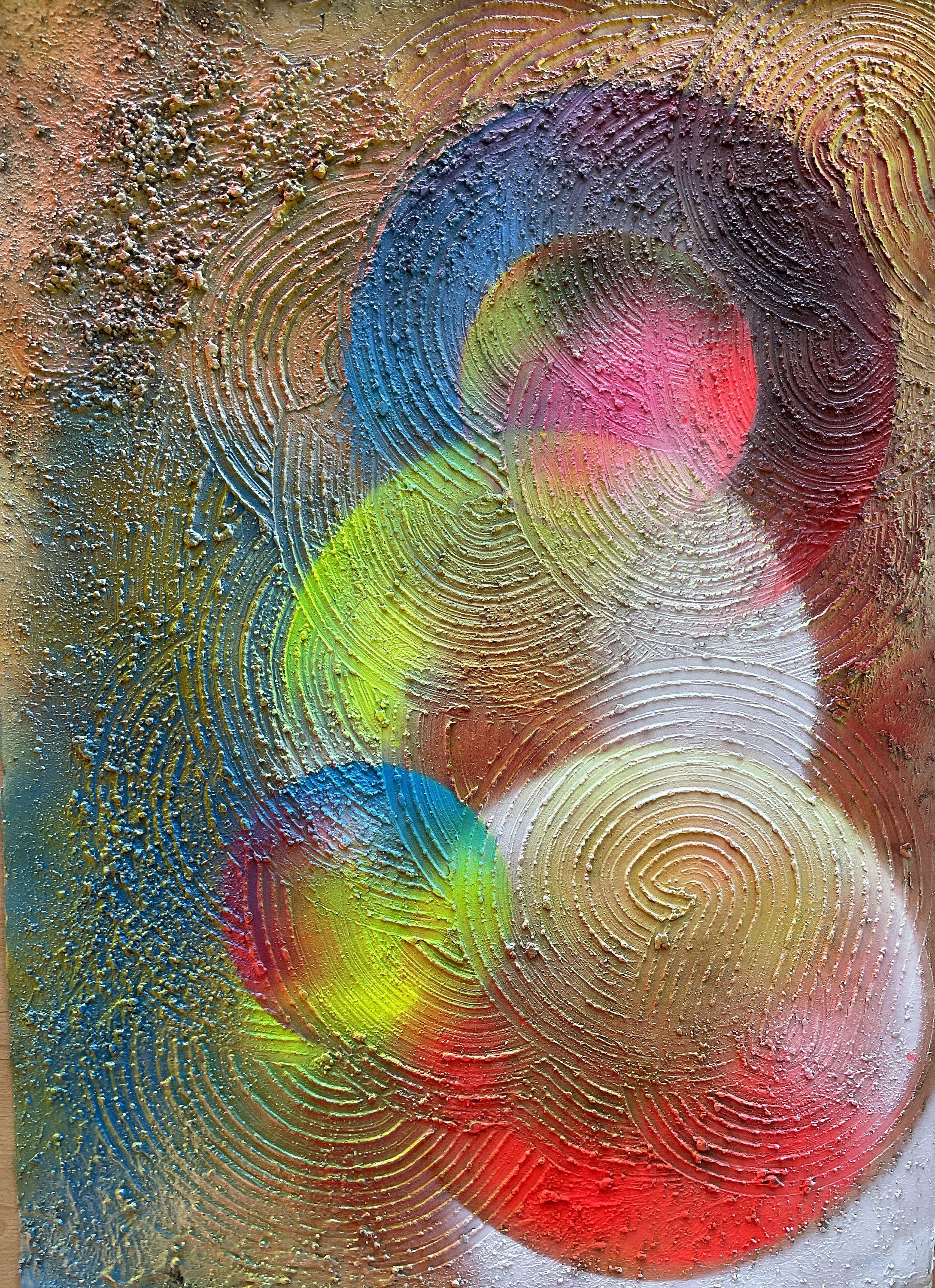 Cerchio di trasformazione astratto 006 - Painting di Juan Jose Garay