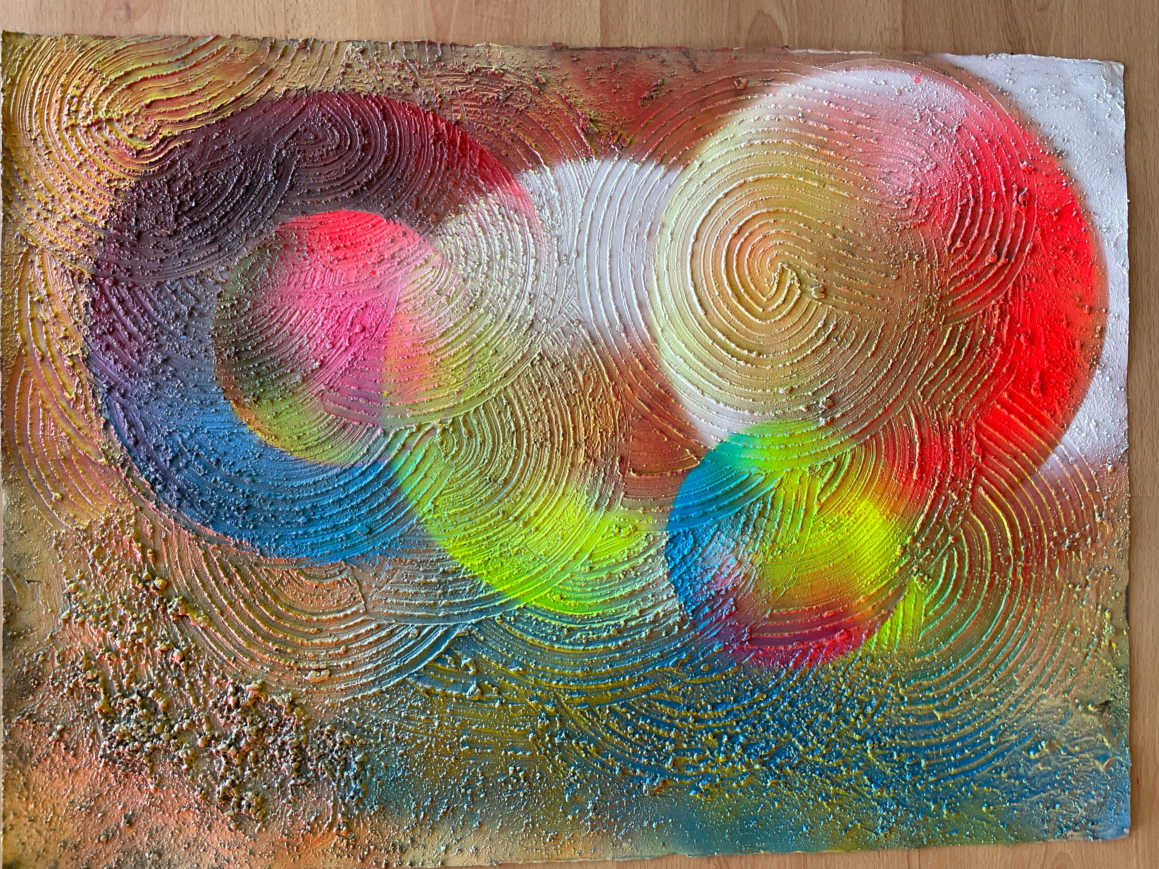 Cerchio di trasformazione astratto 006 - Painting Espressionismo astratto di Juan Jose Garay