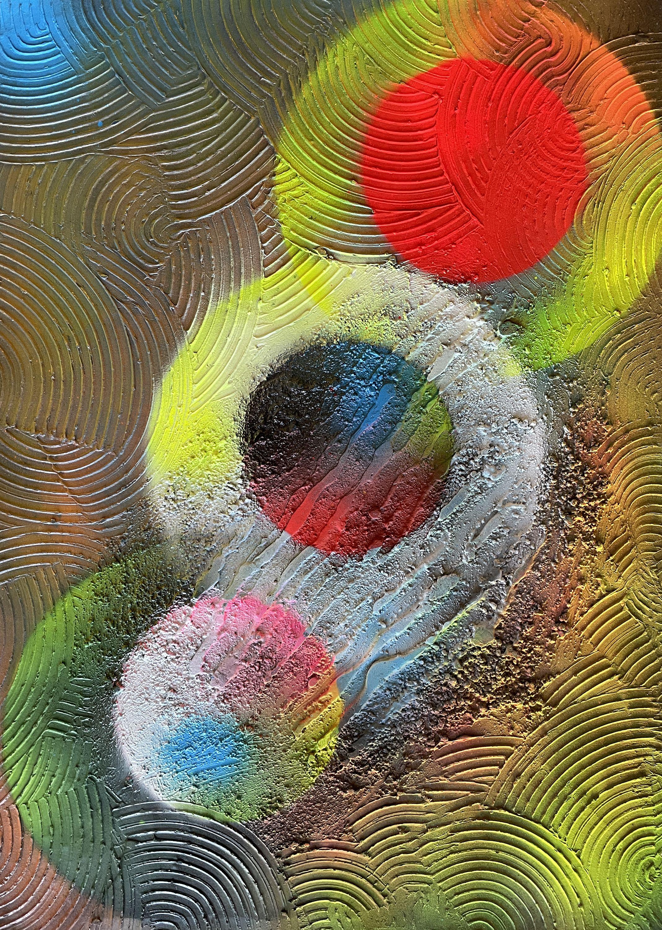 Cerchio di trasformazione astratto 007 - Painting Espressionismo astratto di Juan Jose Garay