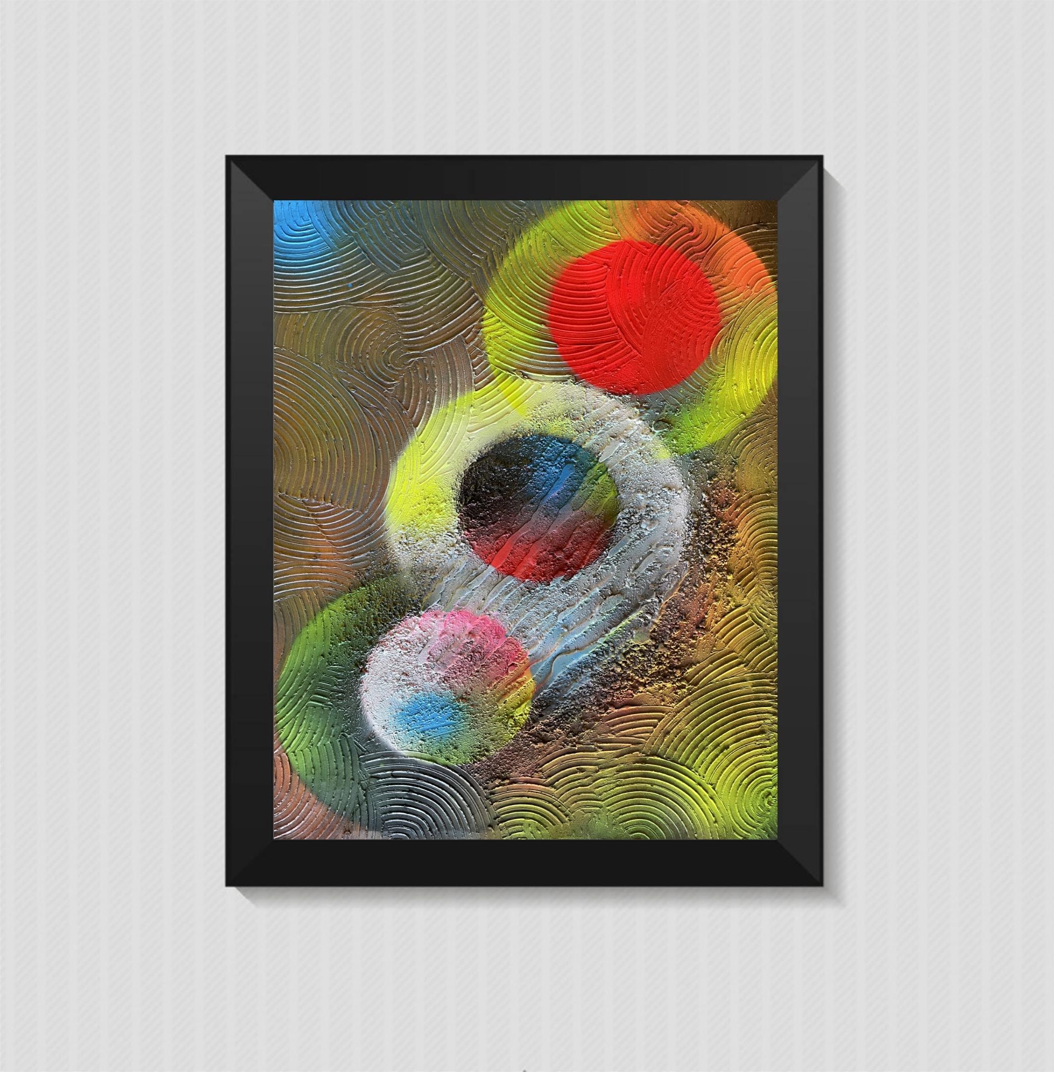 Abstract Painting di Juan Jose Garay - Cerchio di trasformazione astratto 007