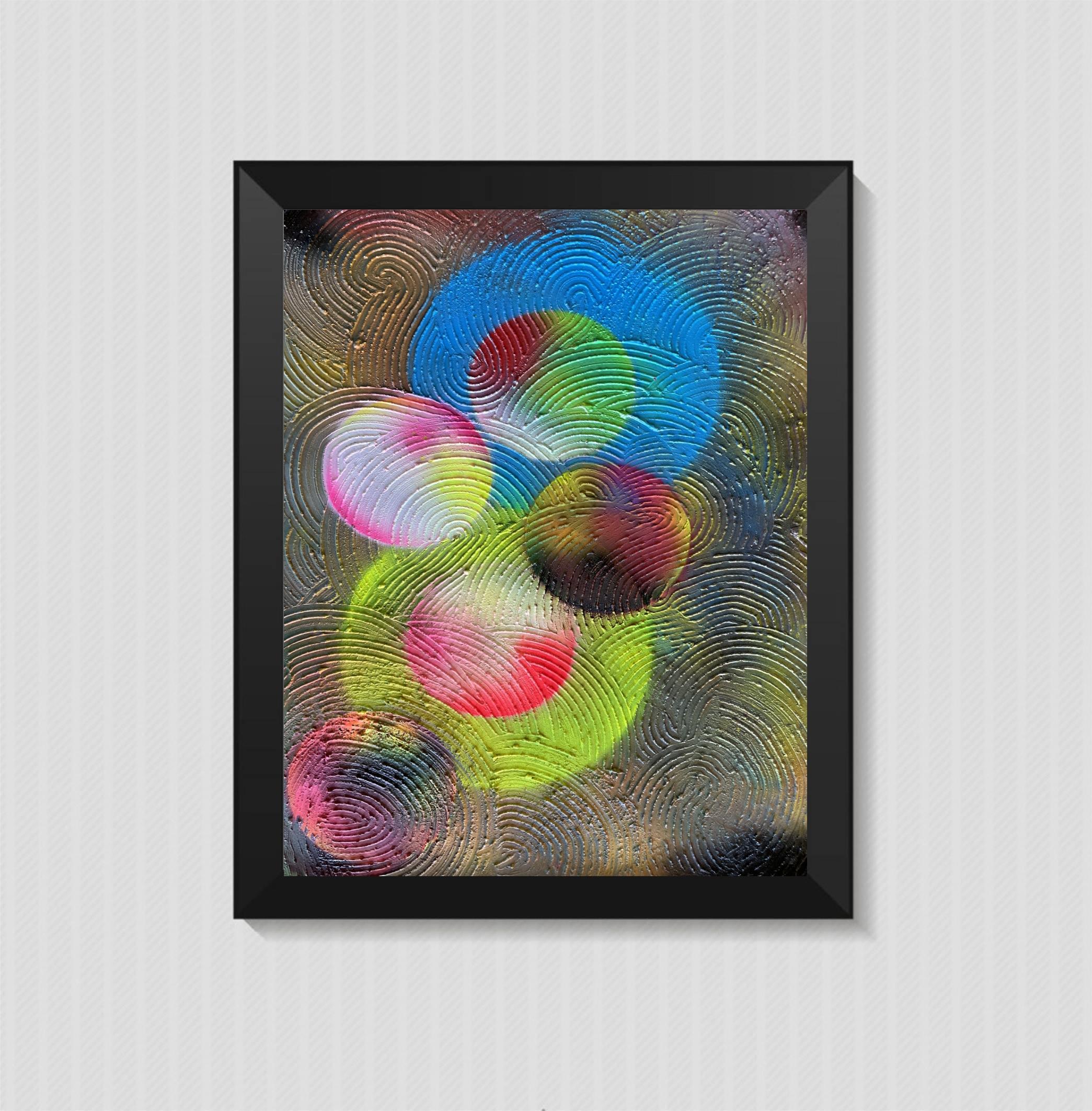 Abstract Painting di Juan Jose Garay - Cerchio di trasformazione astratto 008