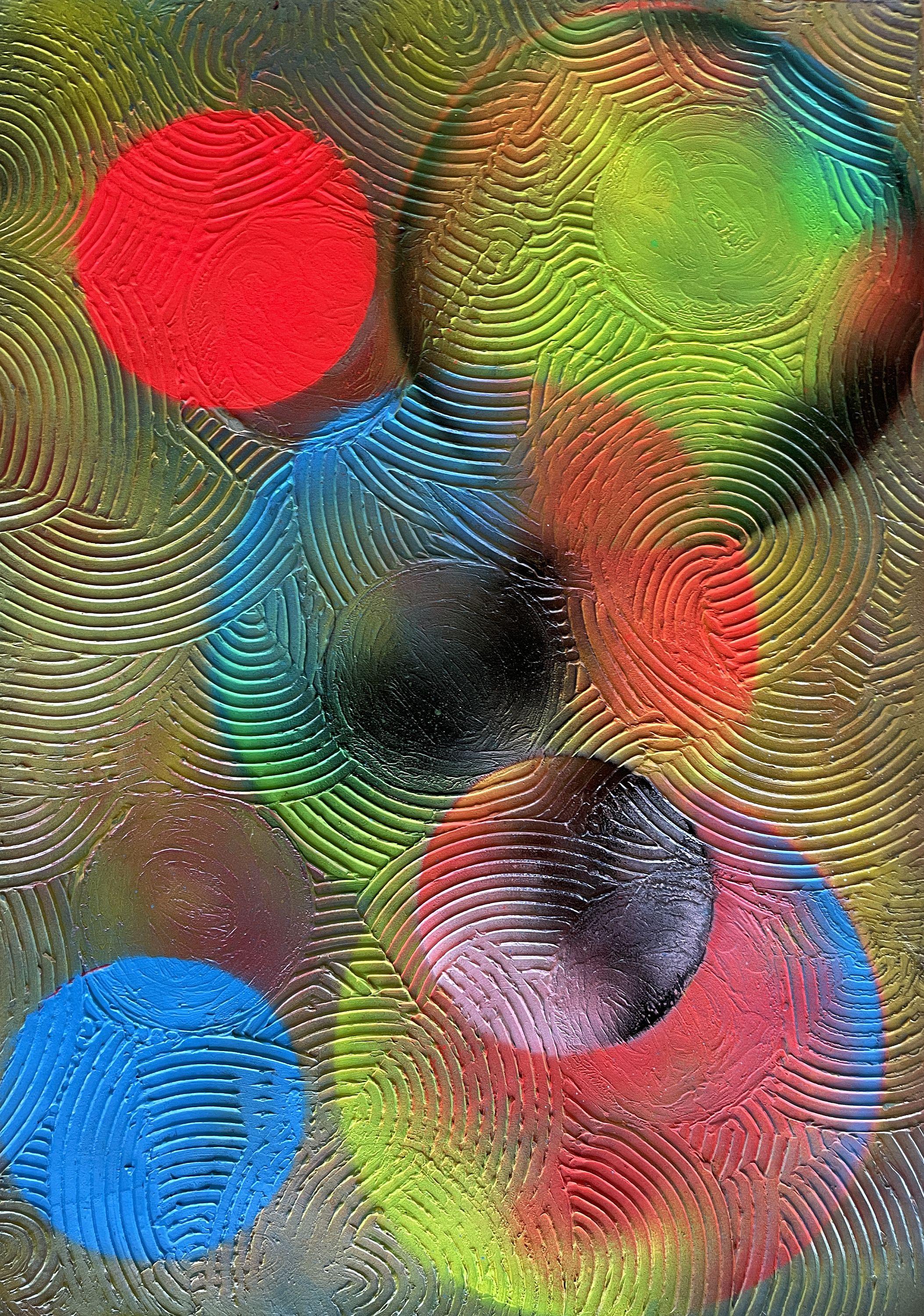 Cerchio di trasformazione astratto 009 - Painting di Juan Jose Garay