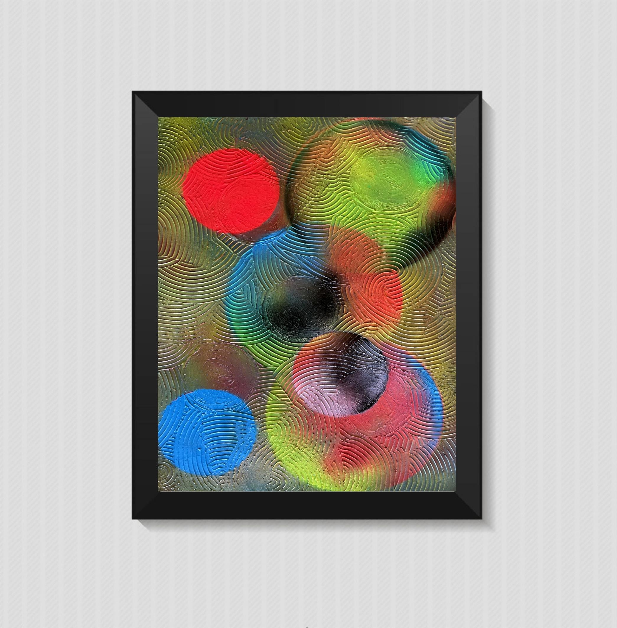 Cerchio di trasformazione astratto 009 - Painting Espressionismo astratto di Juan Jose Garay
