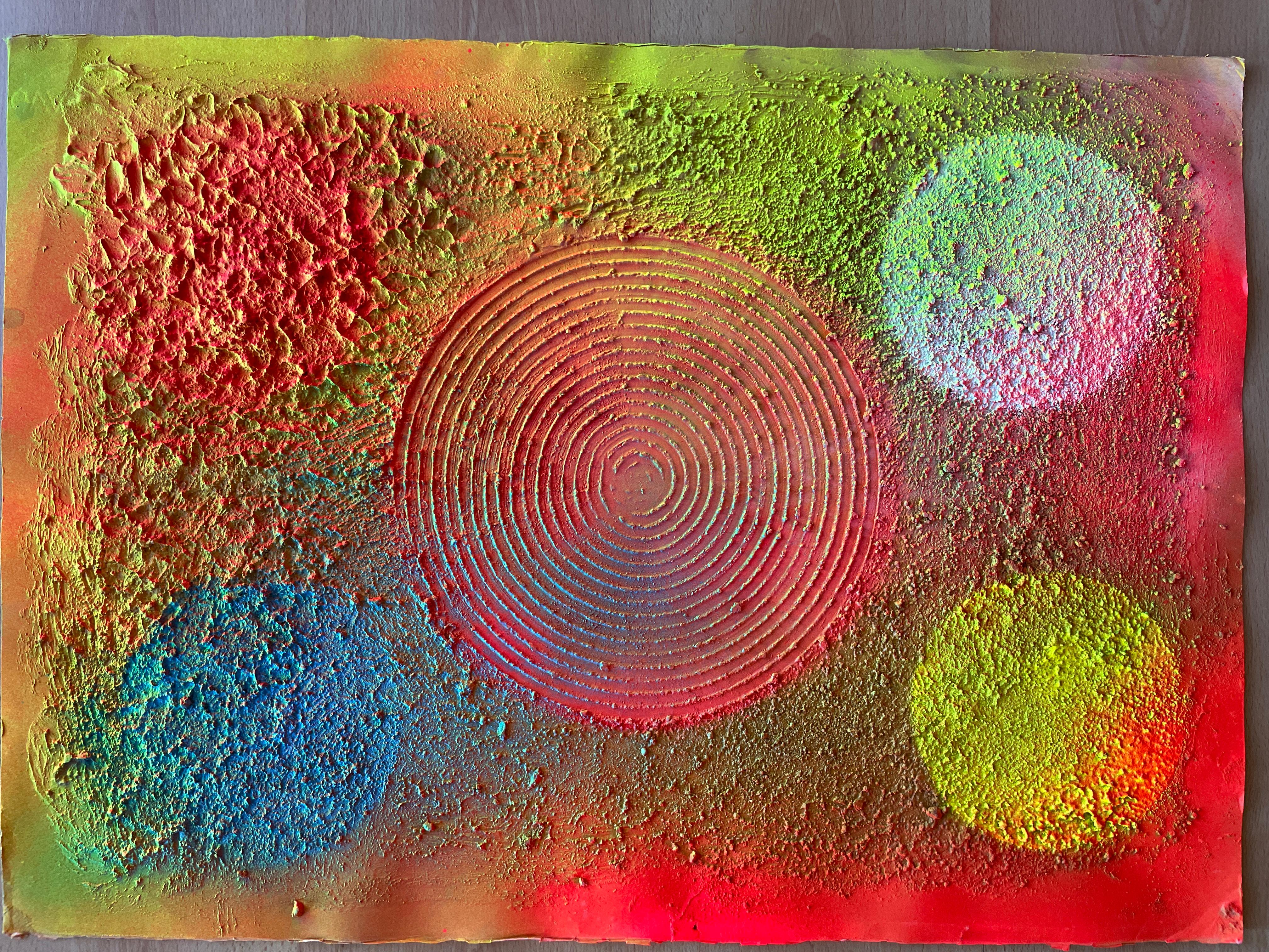 Cerchio di trasformazione astratto 010 - Painting Espressionismo astratto di Juan Jose Garay