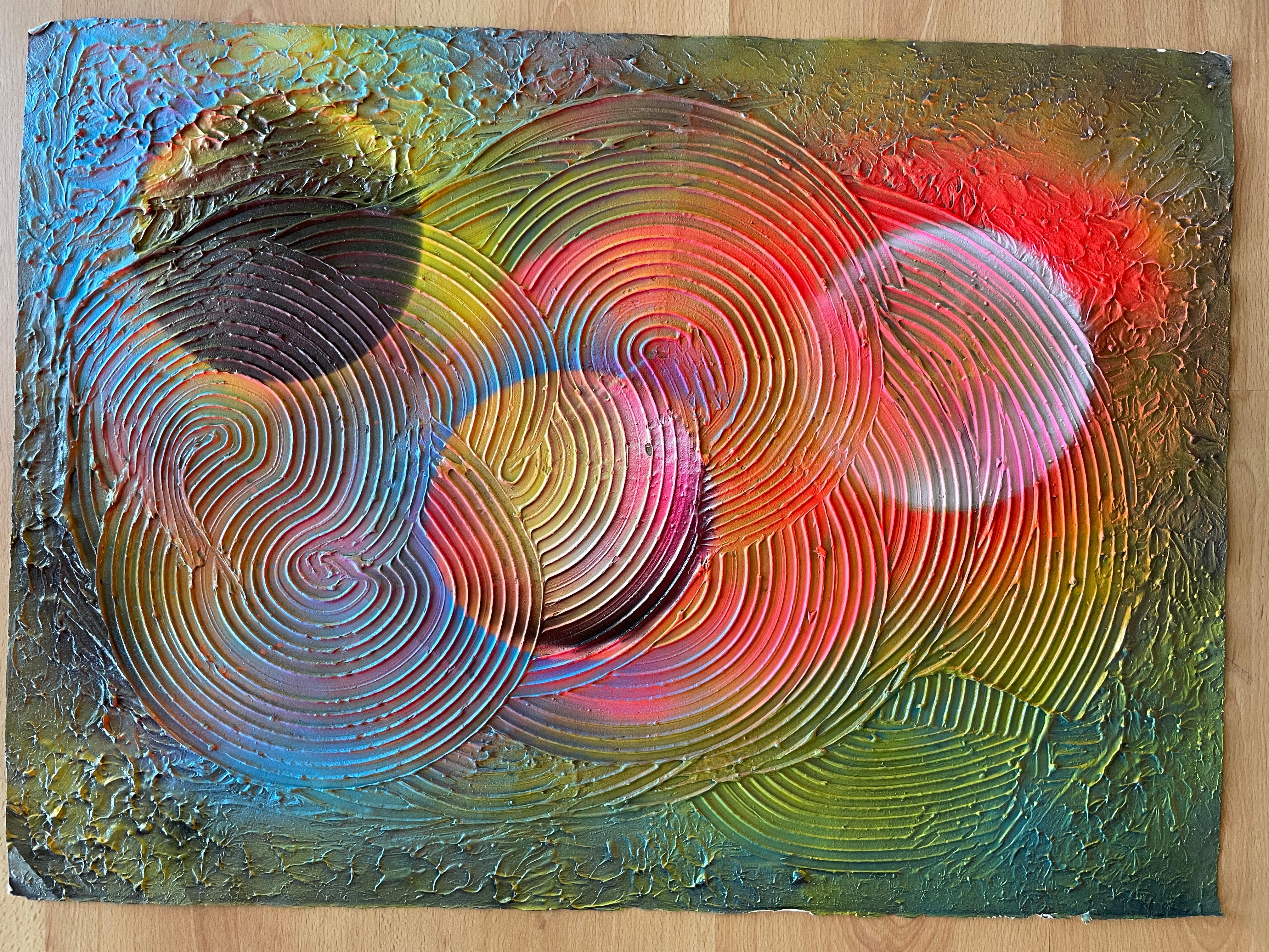 Abstrakter Transformationskreis 011 (Abstrakter Expressionismus), Painting, von Juan Jose Garay