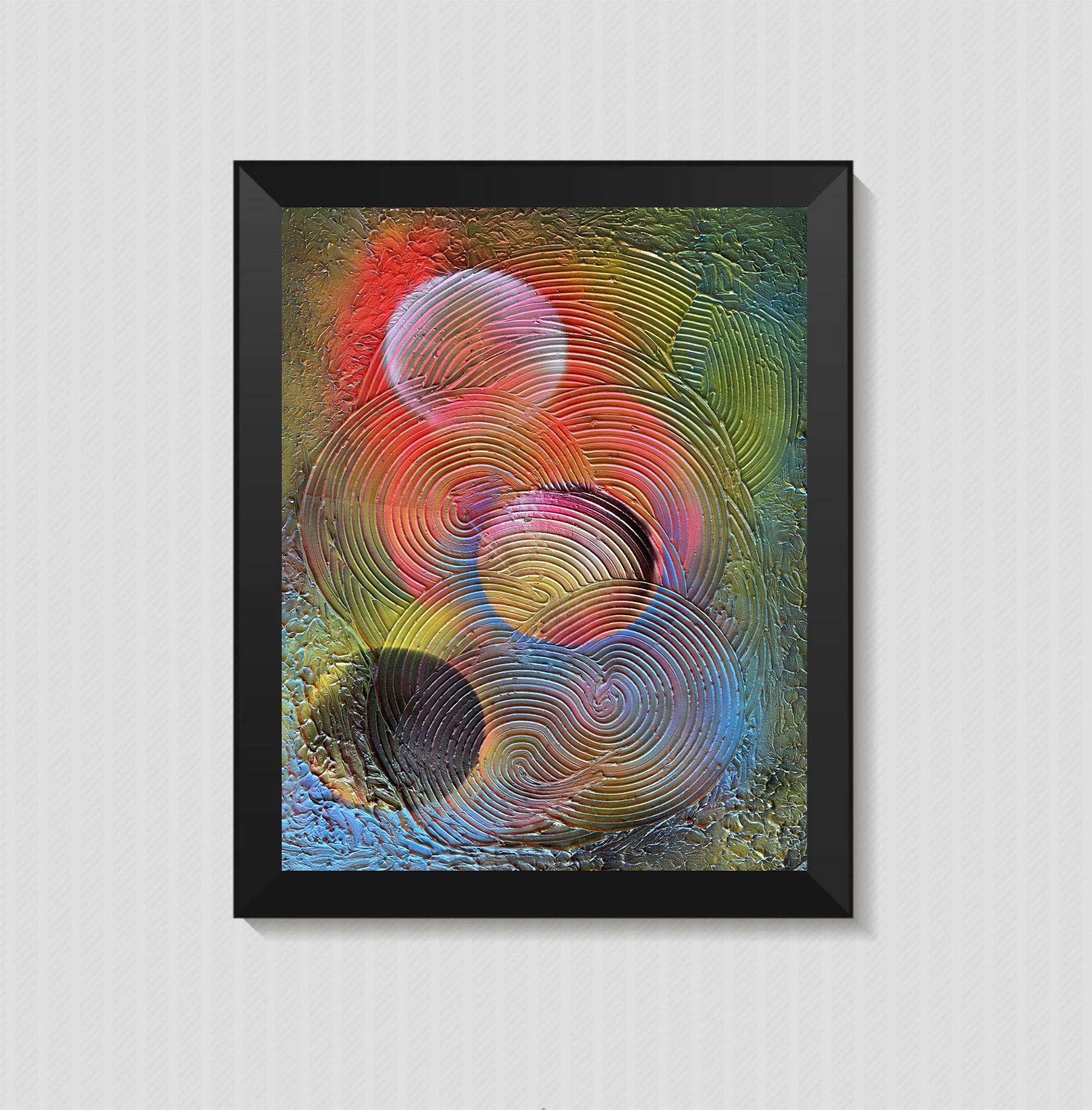 Juan Jose Garay Abstract Painting – Abstrakter Transformationskreis 011