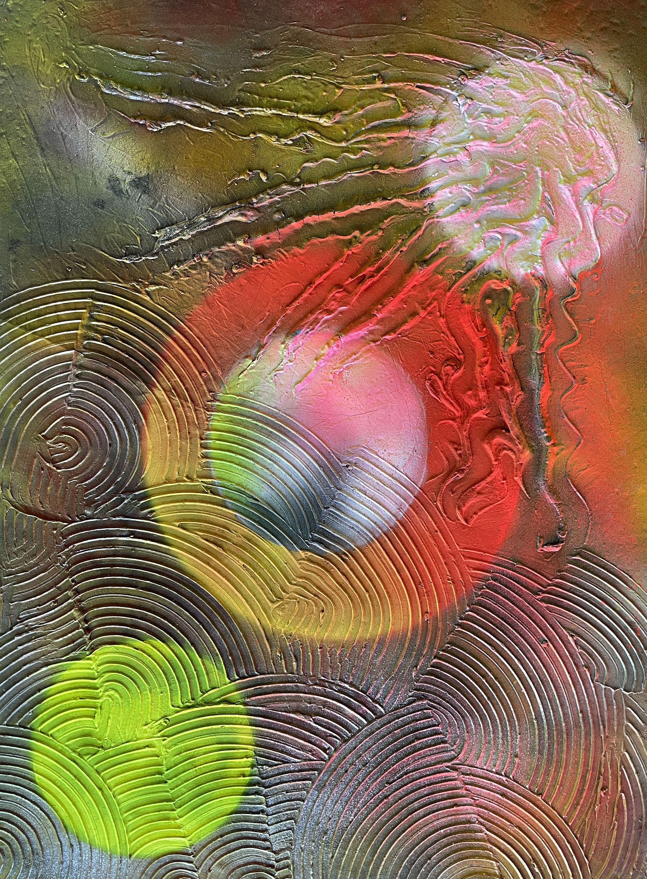 Abstract Transformation Circle 012 - Painting by Juan Jose Garay