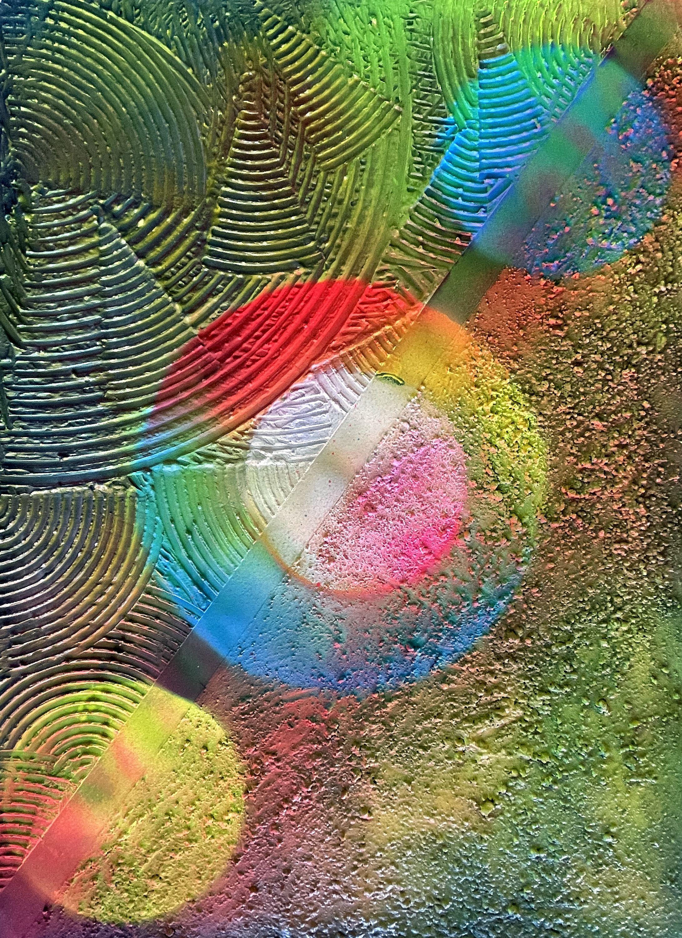 Abstract Transformation Circle 013 - Painting by Juan Jose Garay