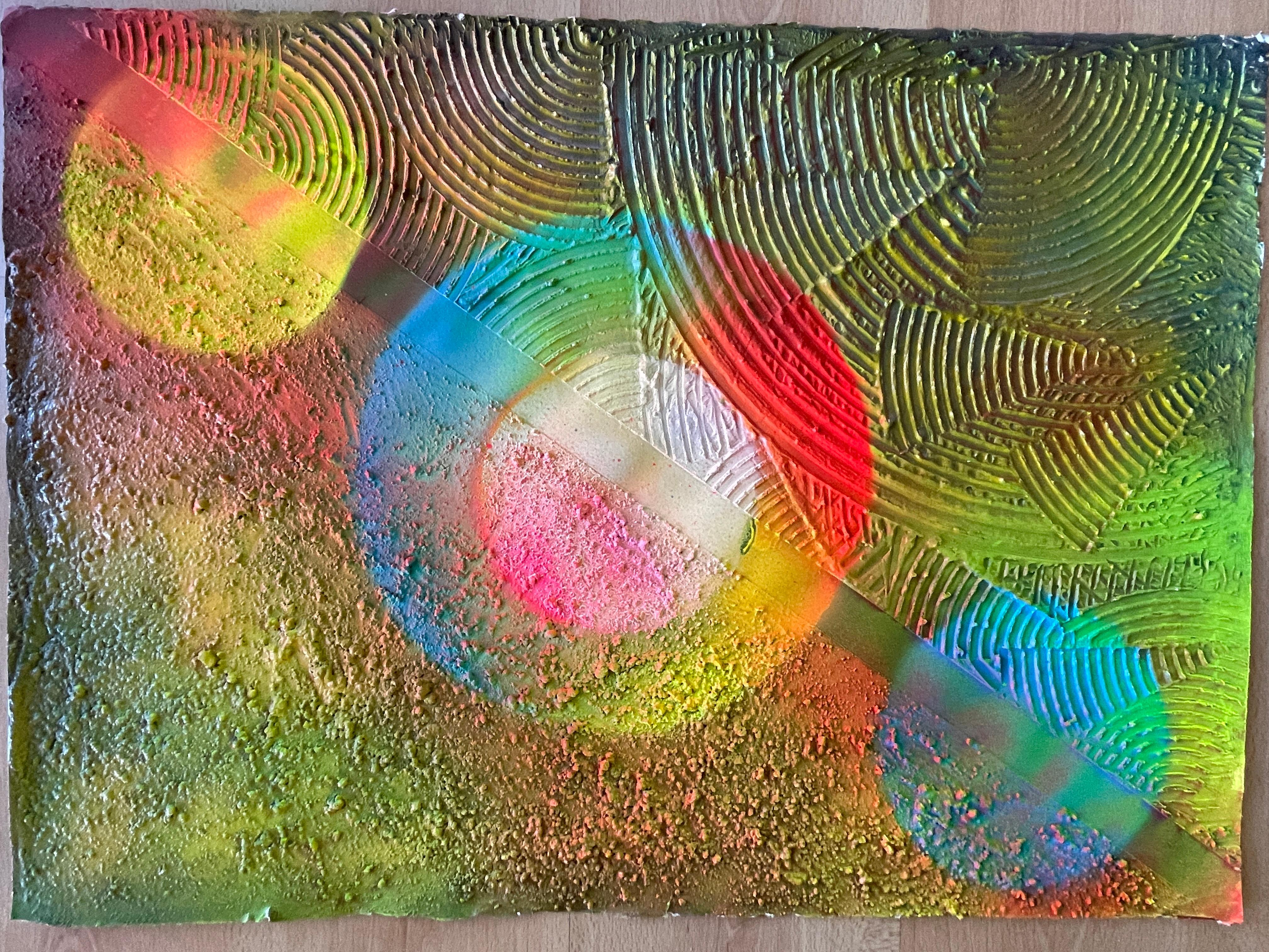 Abstract Transformation Circle 013 - Gray Interior Painting by Juan Jose Garay