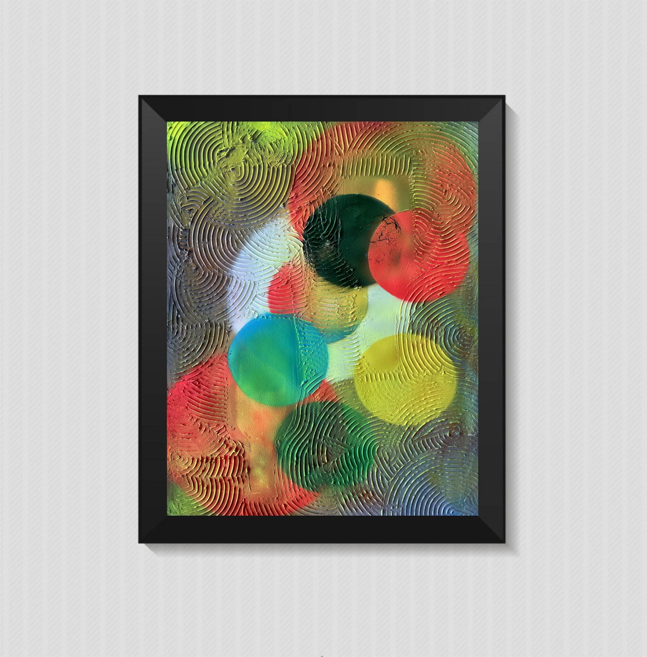 Abstract Transformation Circle 015 - Abstract Expressionist Painting by Juan Jose Garay