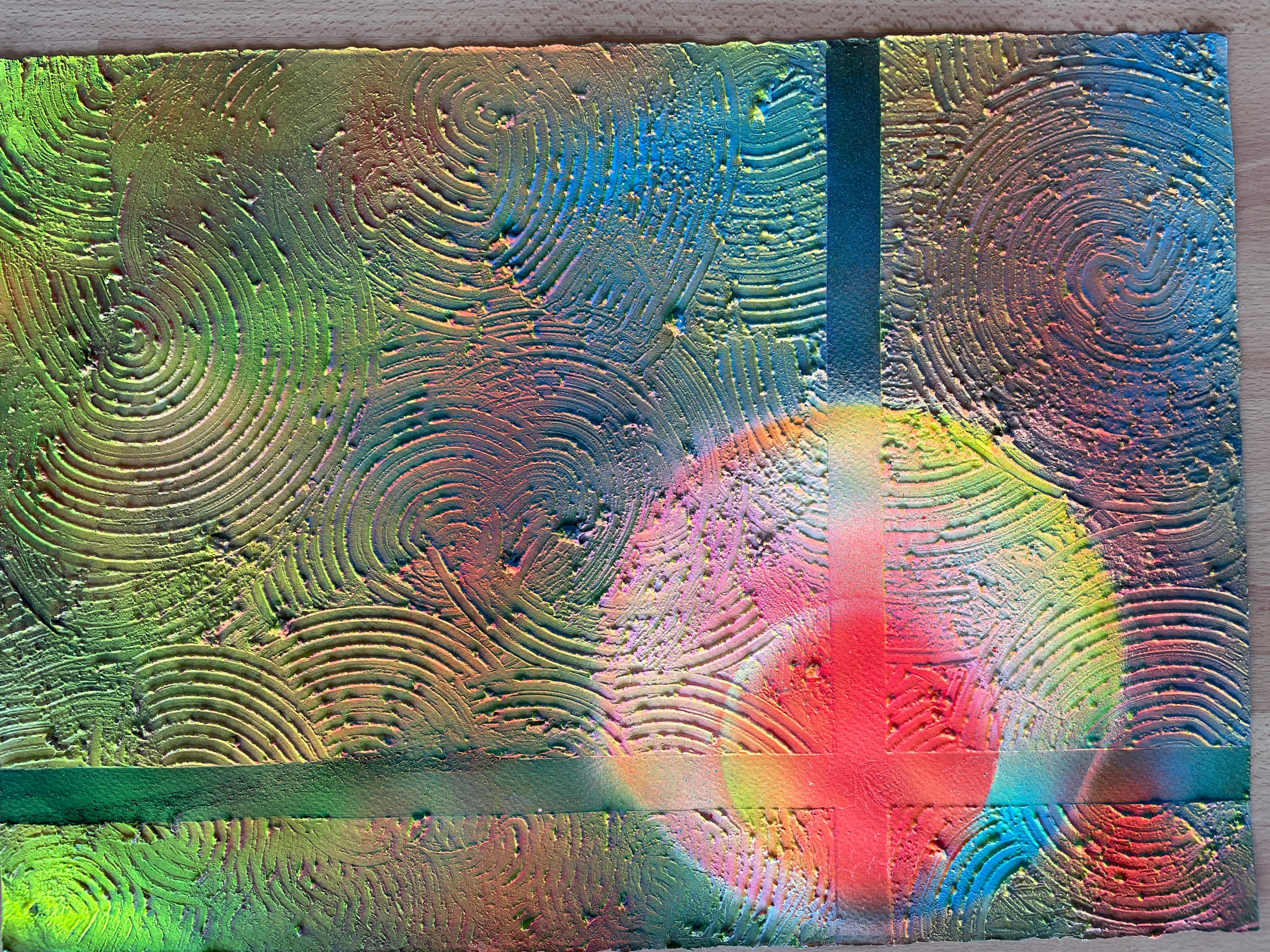 Abstract Transformation Circle 016 - Gray Interior Painting by Juan Jose Garay