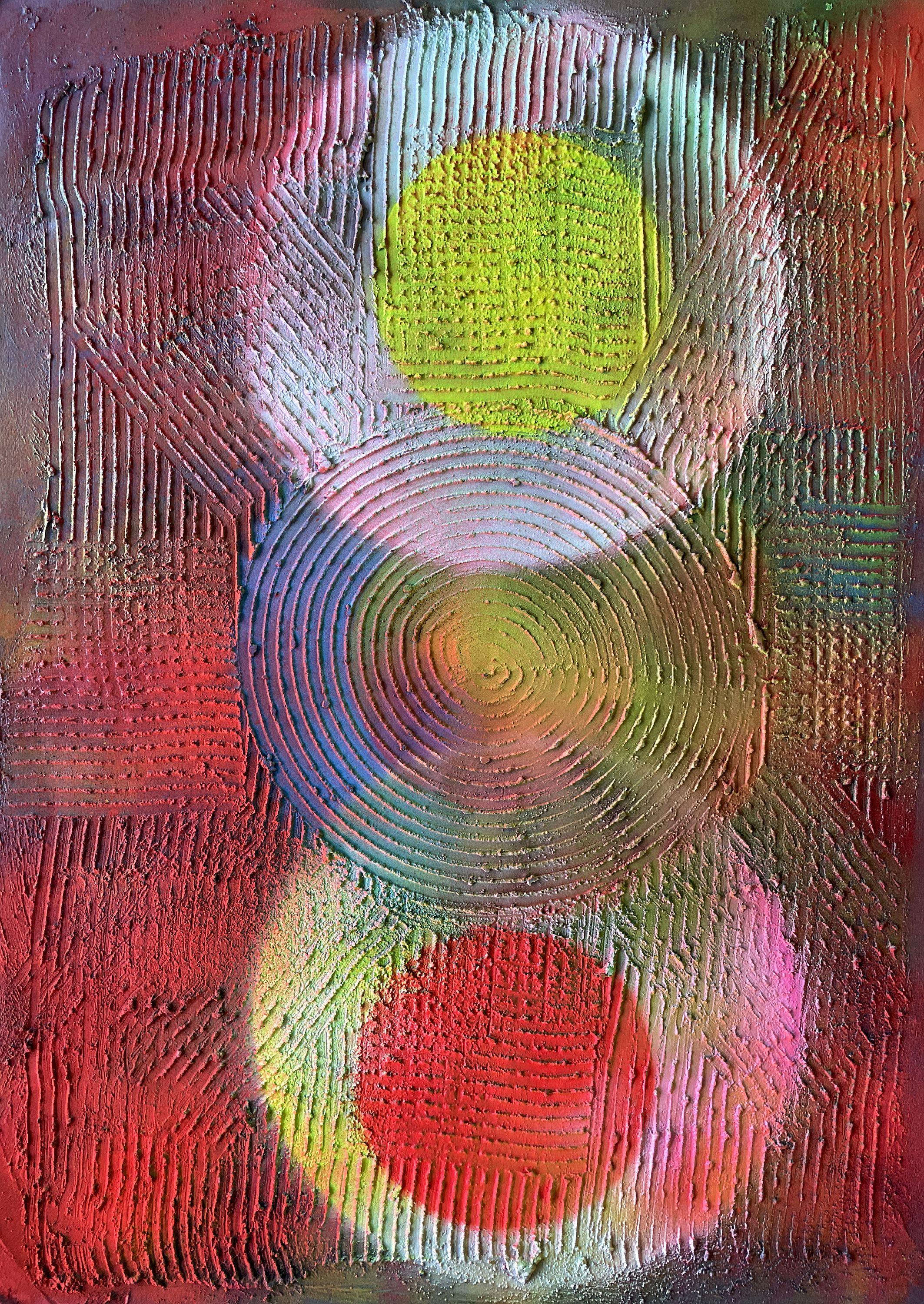 Cercle de transformation abstrait 019 - Painting de Juan Jose Garay