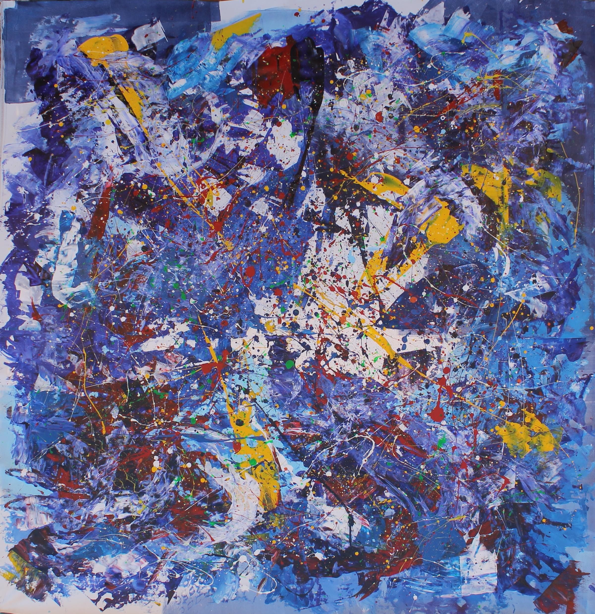 Abstract Painting de Juan Jose Garay - Mujer Abstracta de Colores Emociones