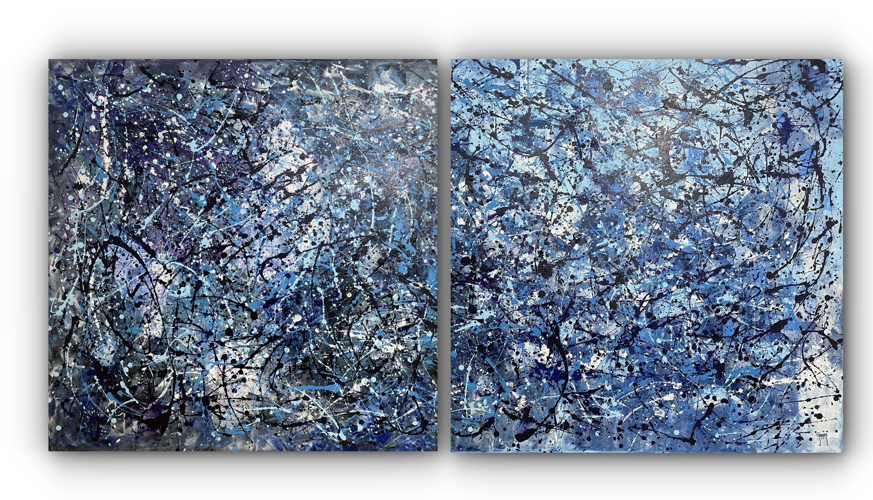 Astrazione in blu e bianco