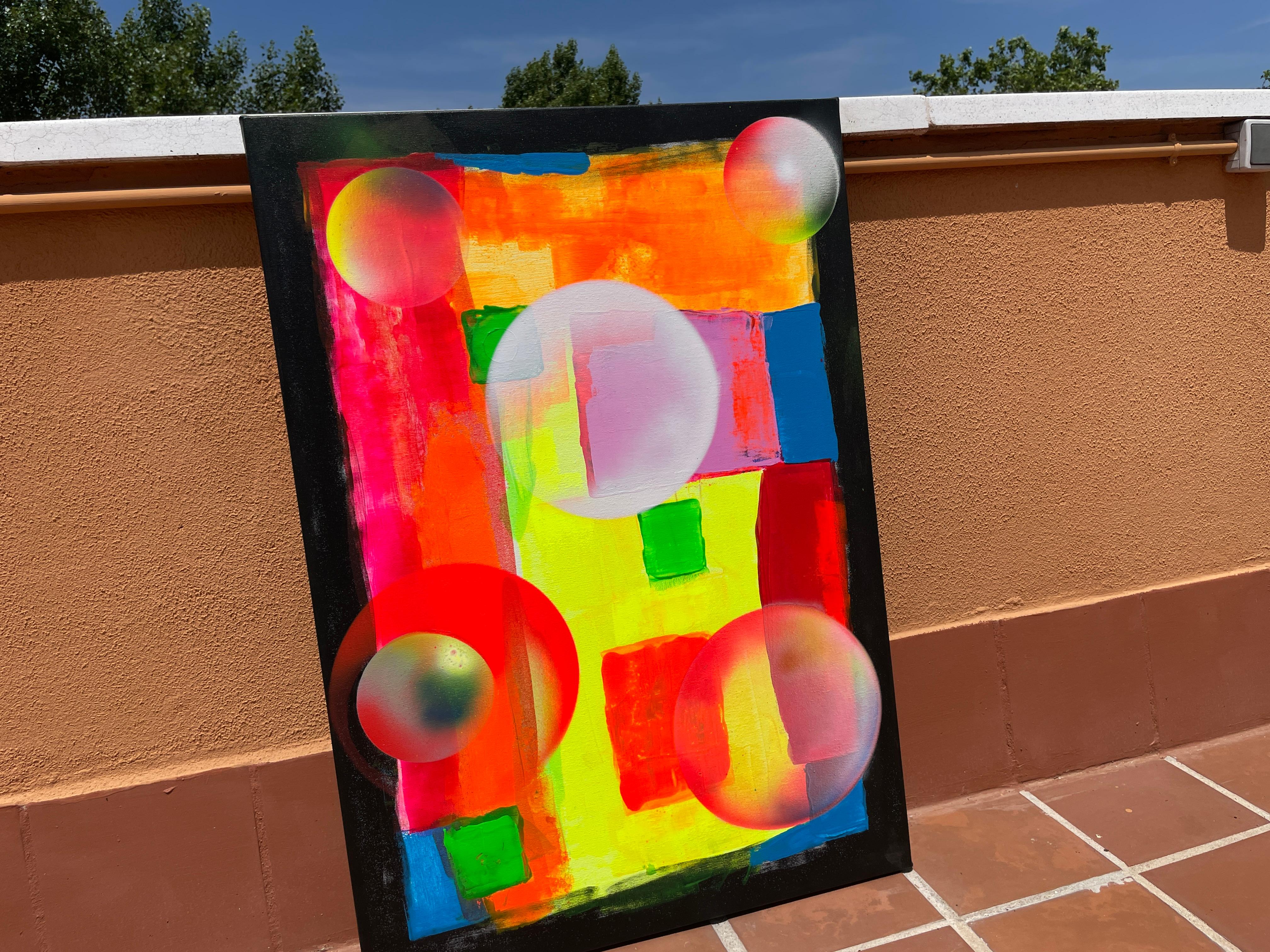 Almas im Universum der Farben – Painting von Juan Jose Garay