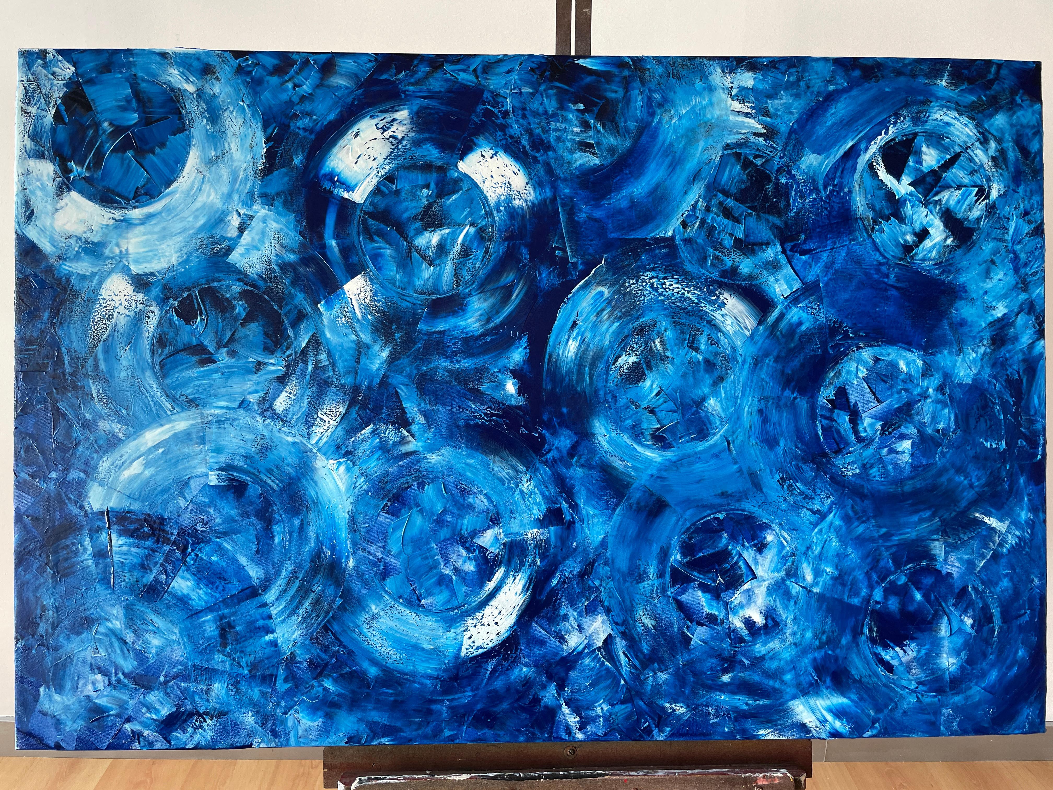 Peinture : Huile sur toile. 

C'est une œuvre d'une merveilleuse beauté.
La scène est une évocation de la Nature, les couleurs génèrent un sentiment de rêve où votre imagination vous embarque dans un monde de sensations et d'émotions.

