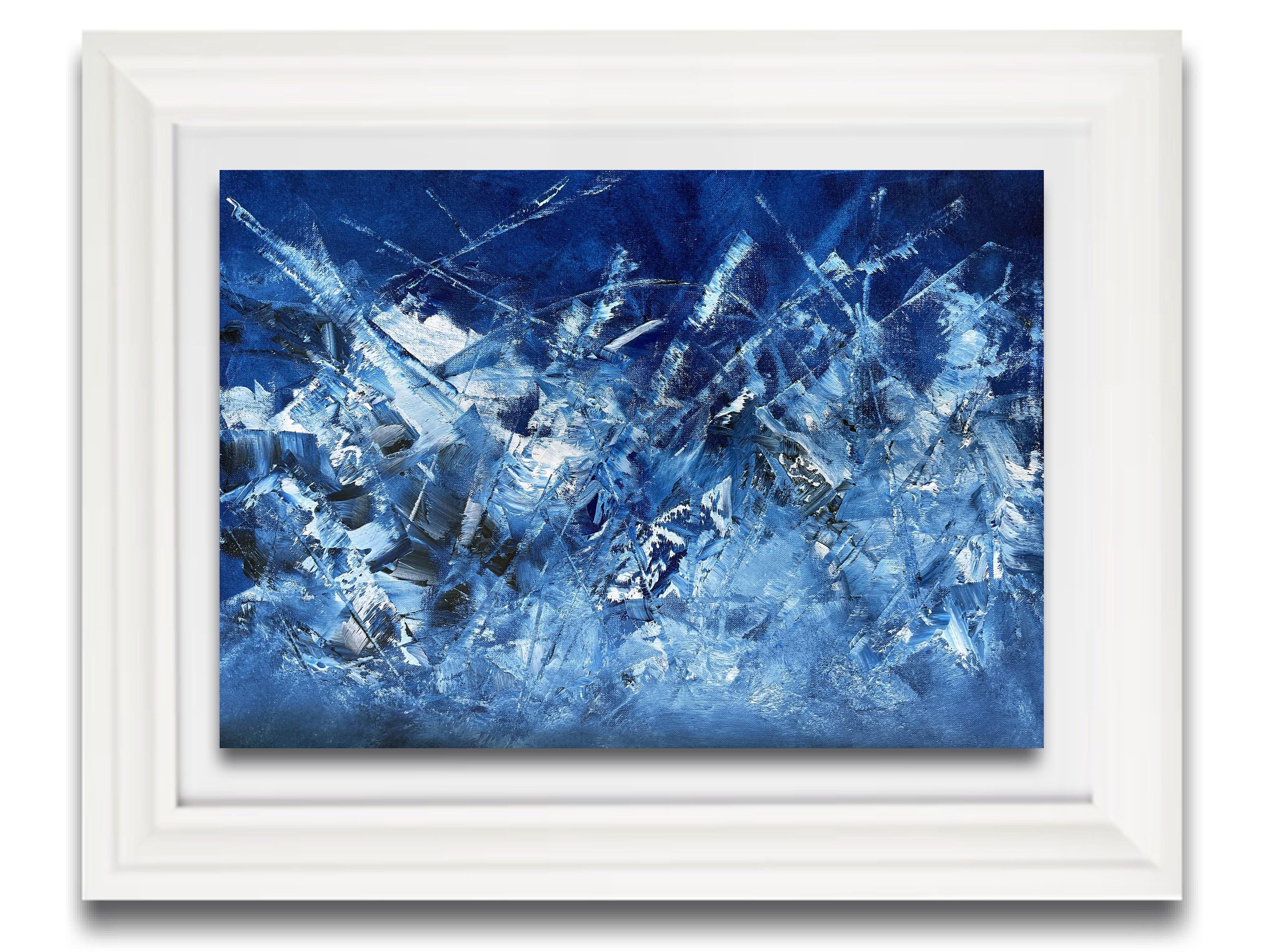 Juan Jose Garay Abstract Painting – Blau kosmisch 03
