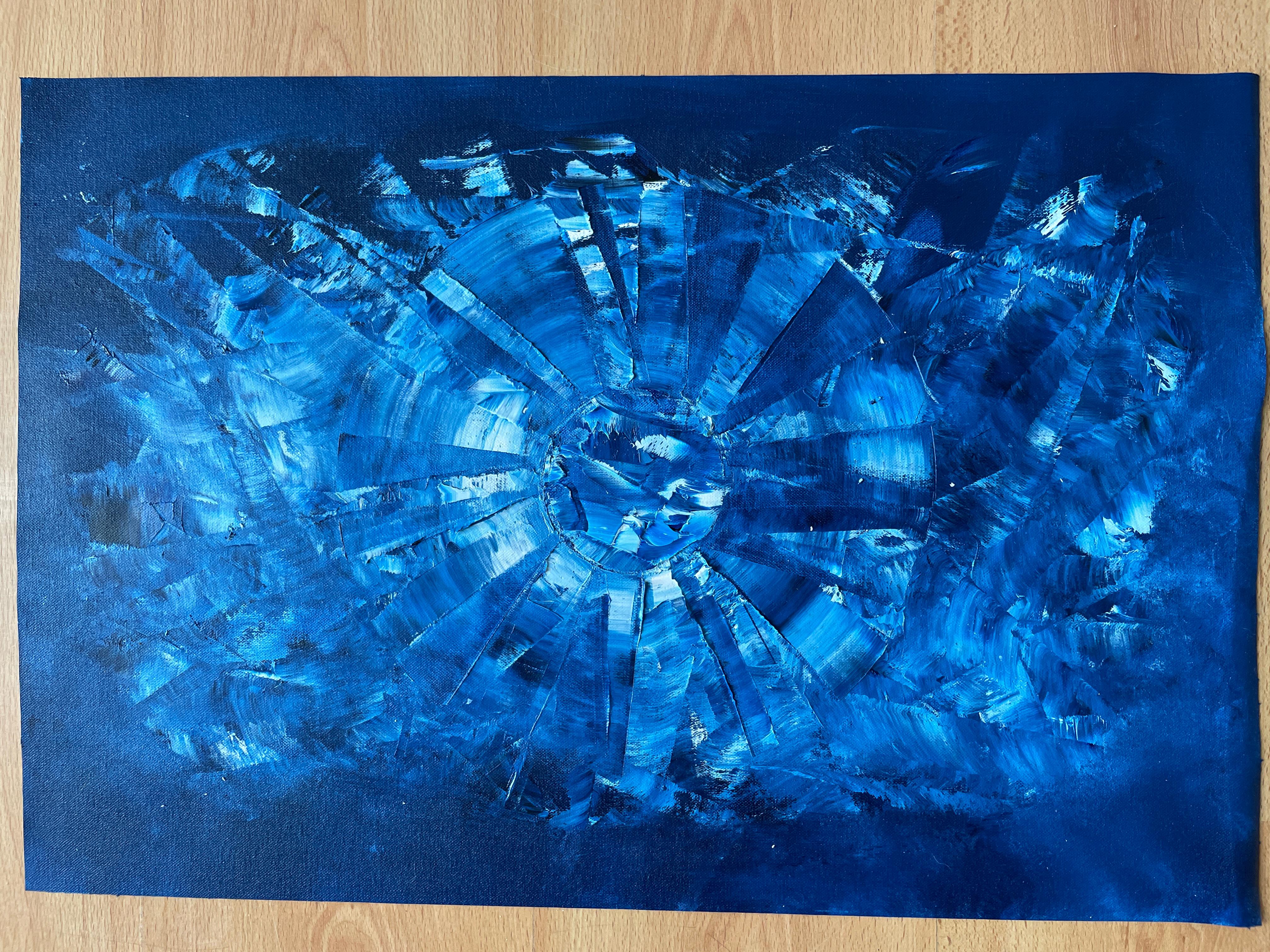 Blau kosmisch 04 (Abstrakter Expressionismus), Painting, von Juan Jose Garay