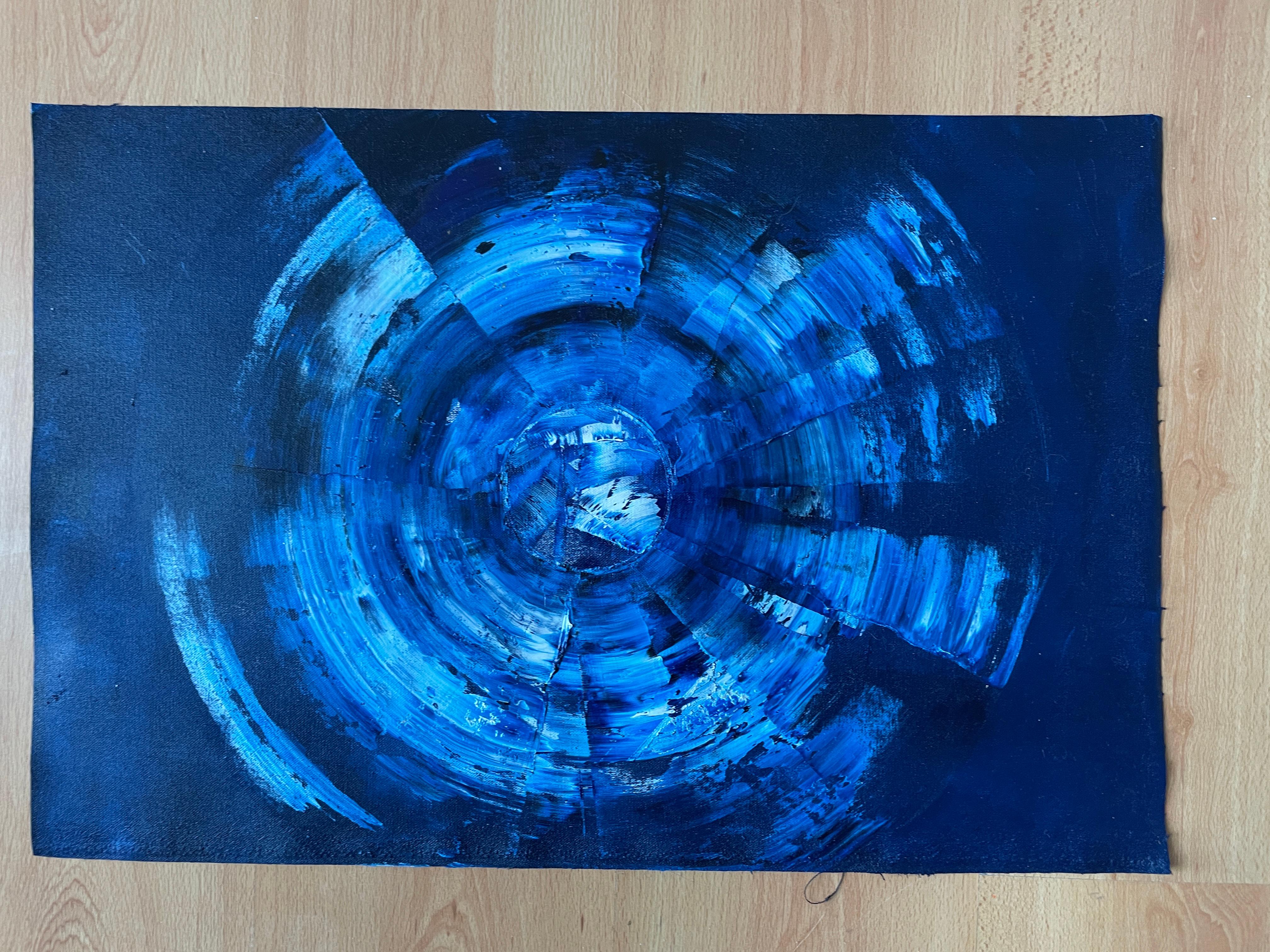 Blau kosmisch 05 (Abstrakter Expressionismus), Painting, von Juan Jose Garay