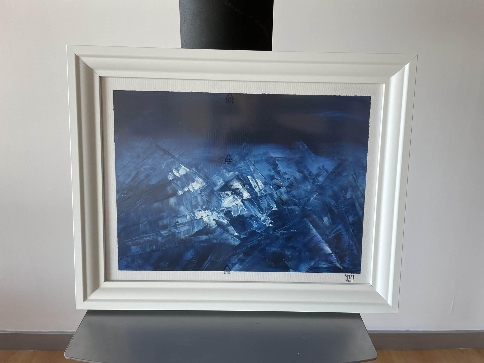 Juan Jose Garay Abstract Painting - Blue Dream Landscape 01