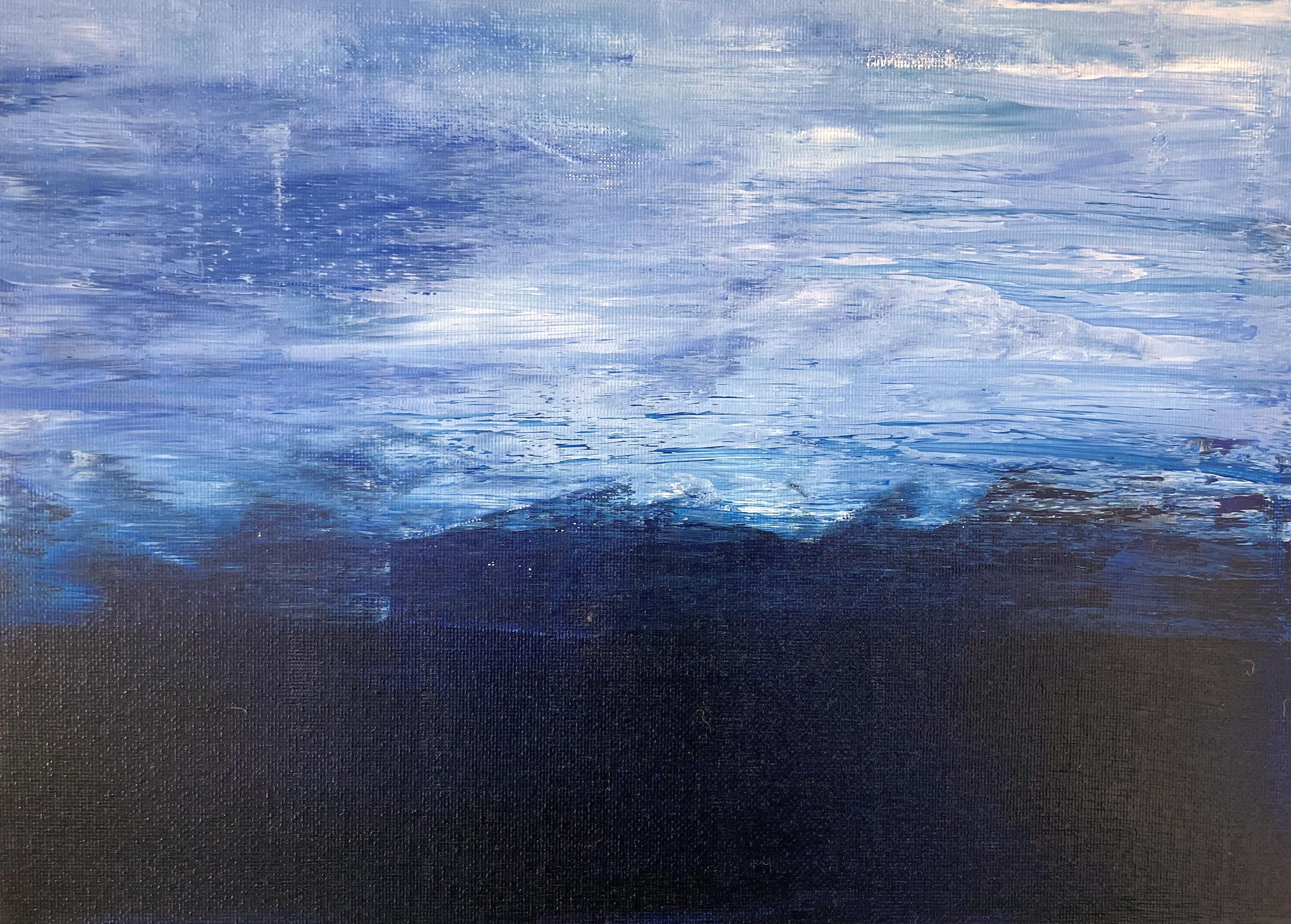 Blue Dream Landscape 03 - Painting by Juan Jose Garay