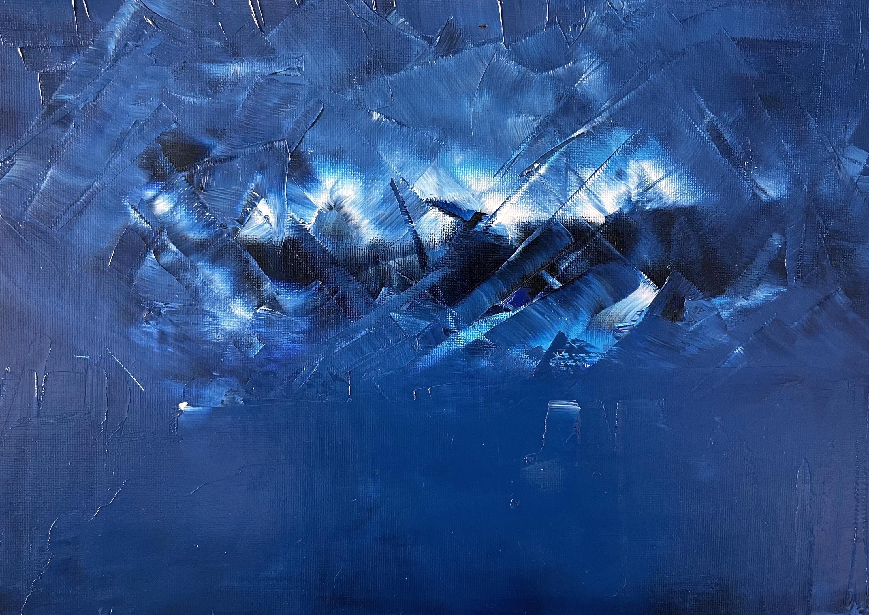 Blaue Traumlandschaft 04 – Painting von Juan Jose Garay