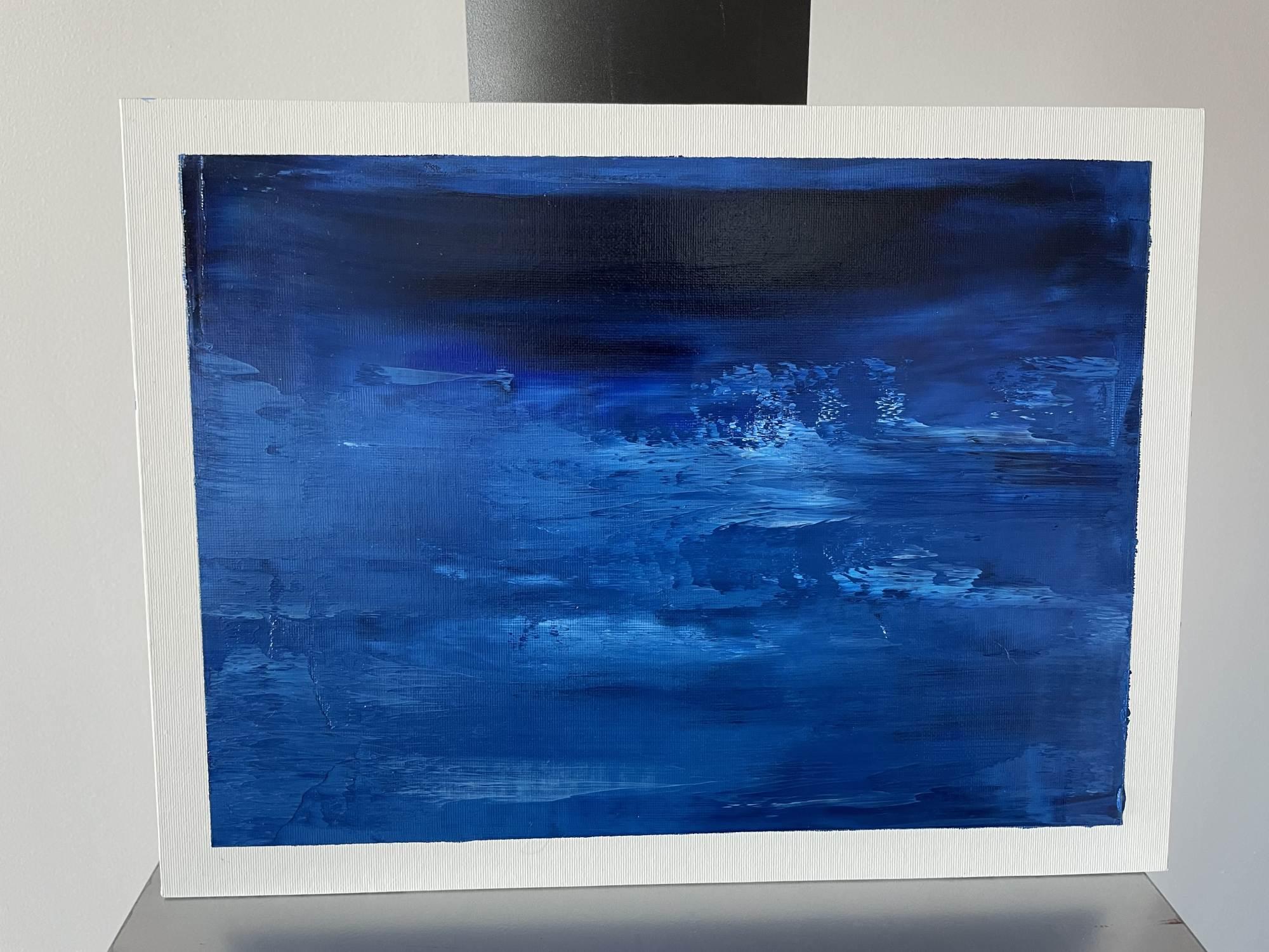 Blaue Traumlandschaft 05 (Grau), Abstract Painting, von Juan Jose Garay