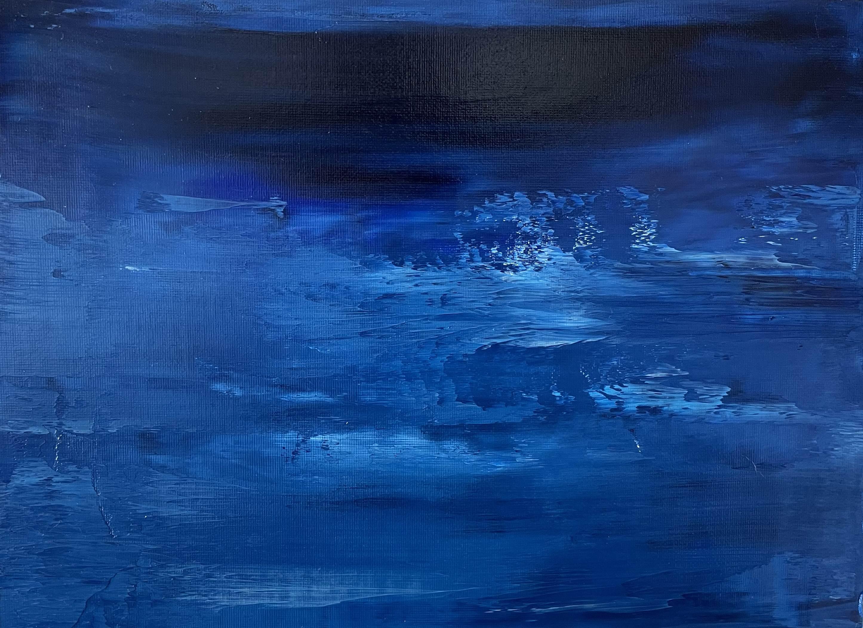 Blaue Traumlandschaft 05 – Painting von Juan Jose Garay