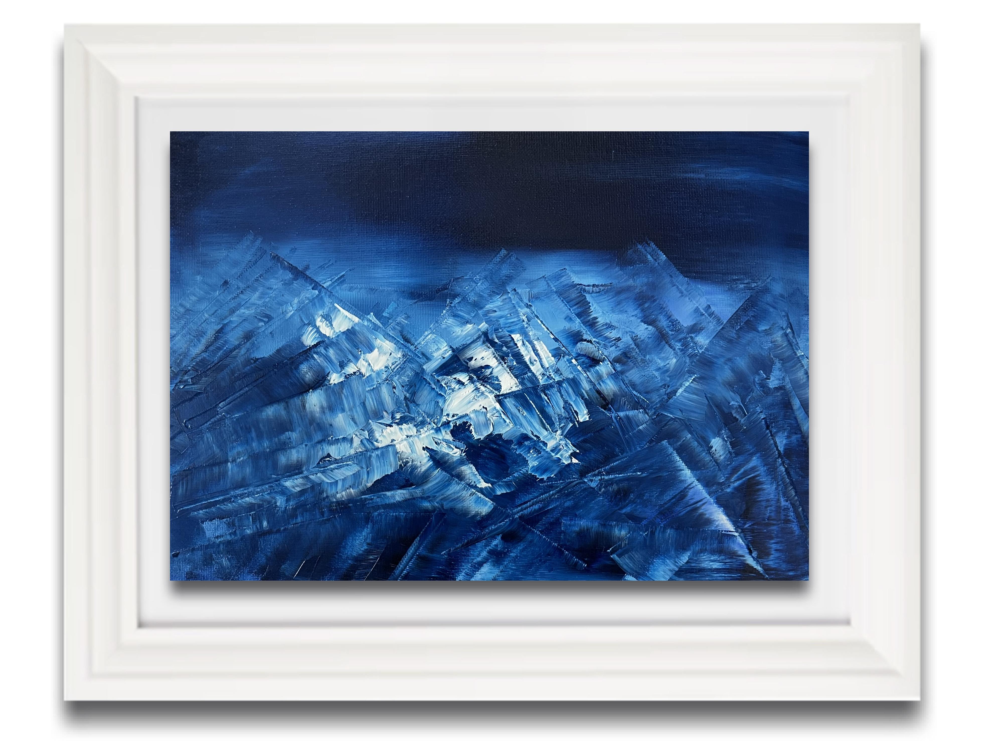 Juan Jose Garay Abstract Painting – Blaue Traumlandschaft 07