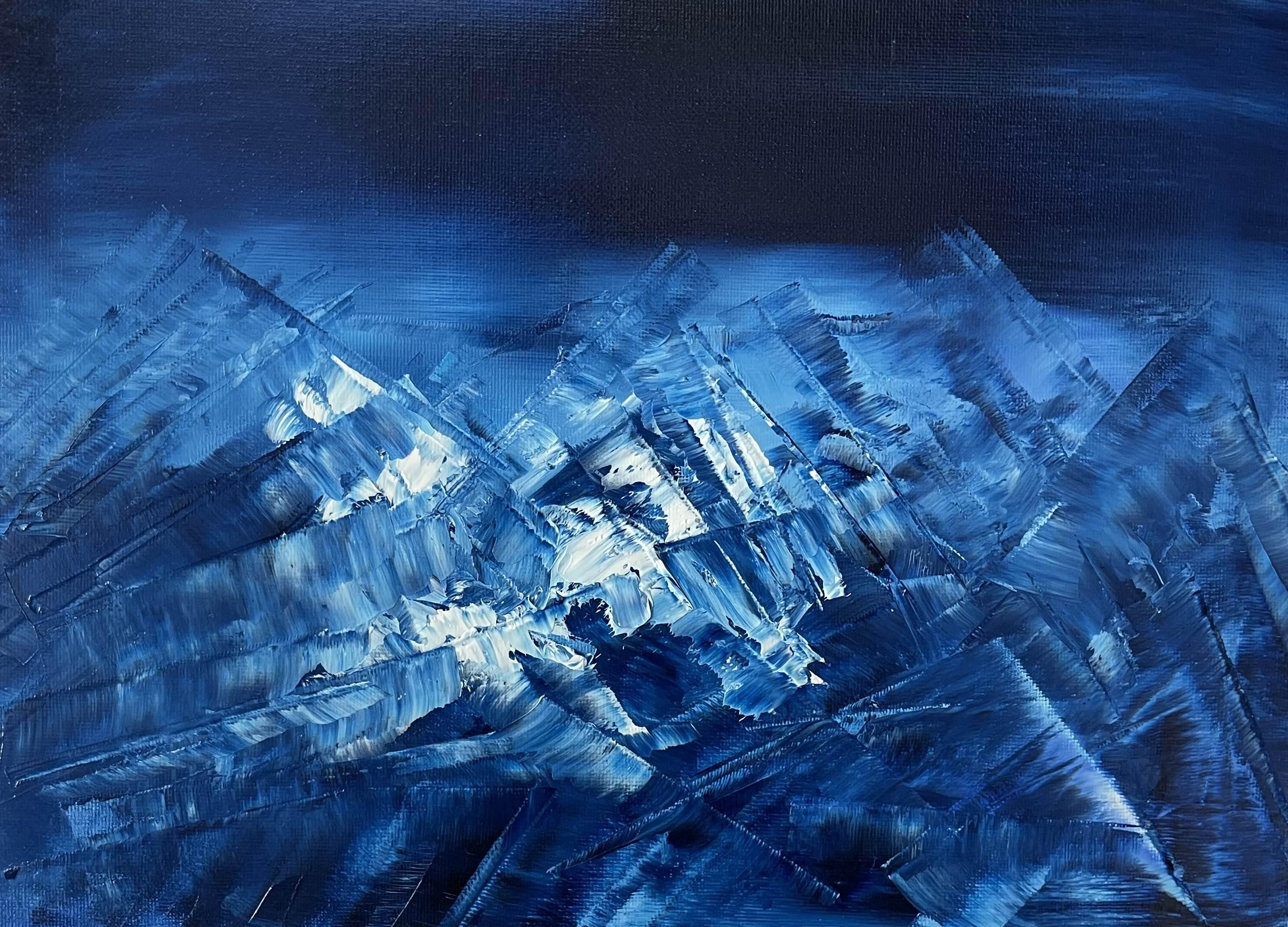 Blaue Traumlandschaft 07 (Abstrakter Expressionismus), Painting, von Juan Jose Garay