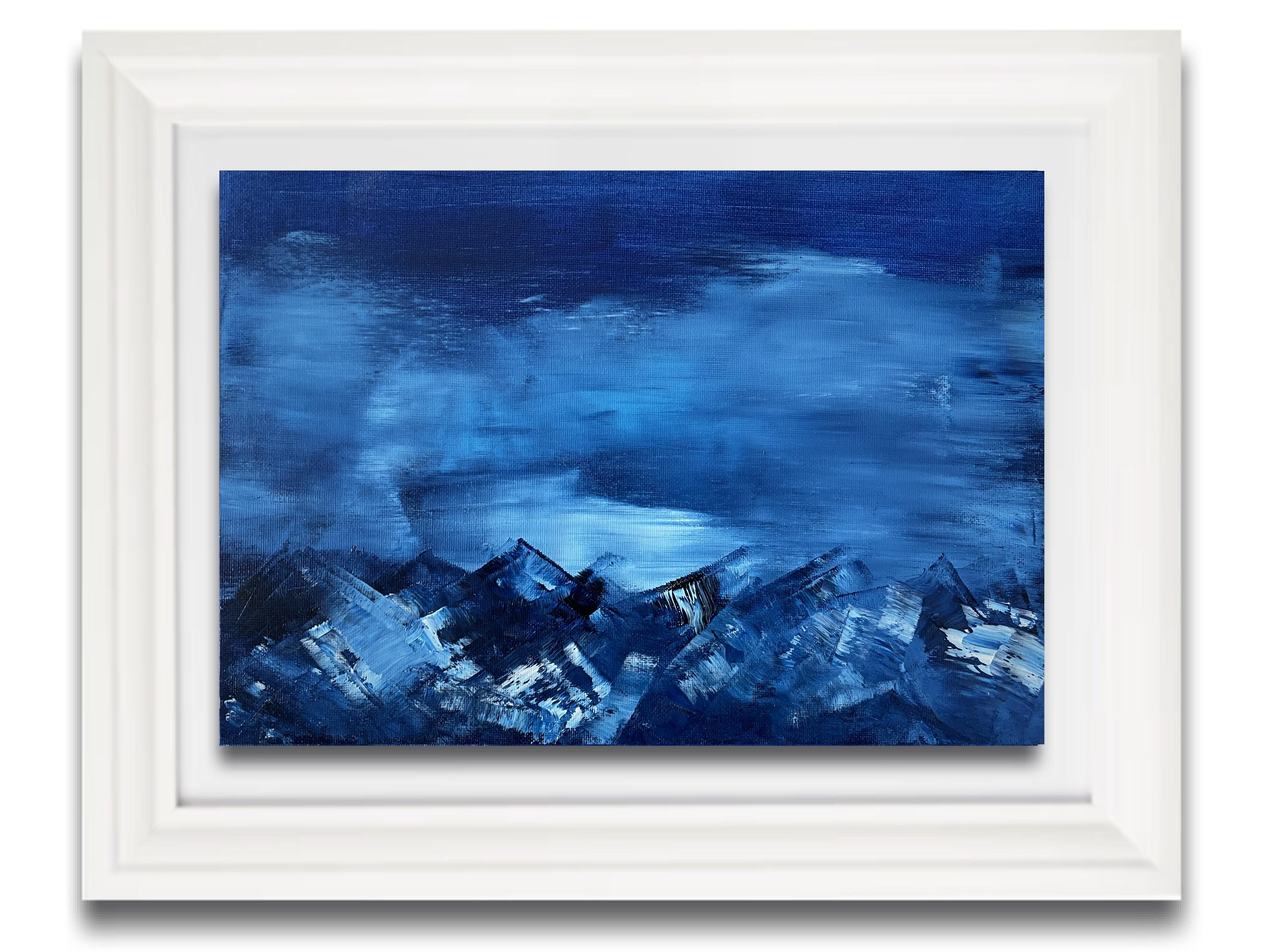 Juan Jose Garay Abstract Painting - Blue Dream Landscape 08