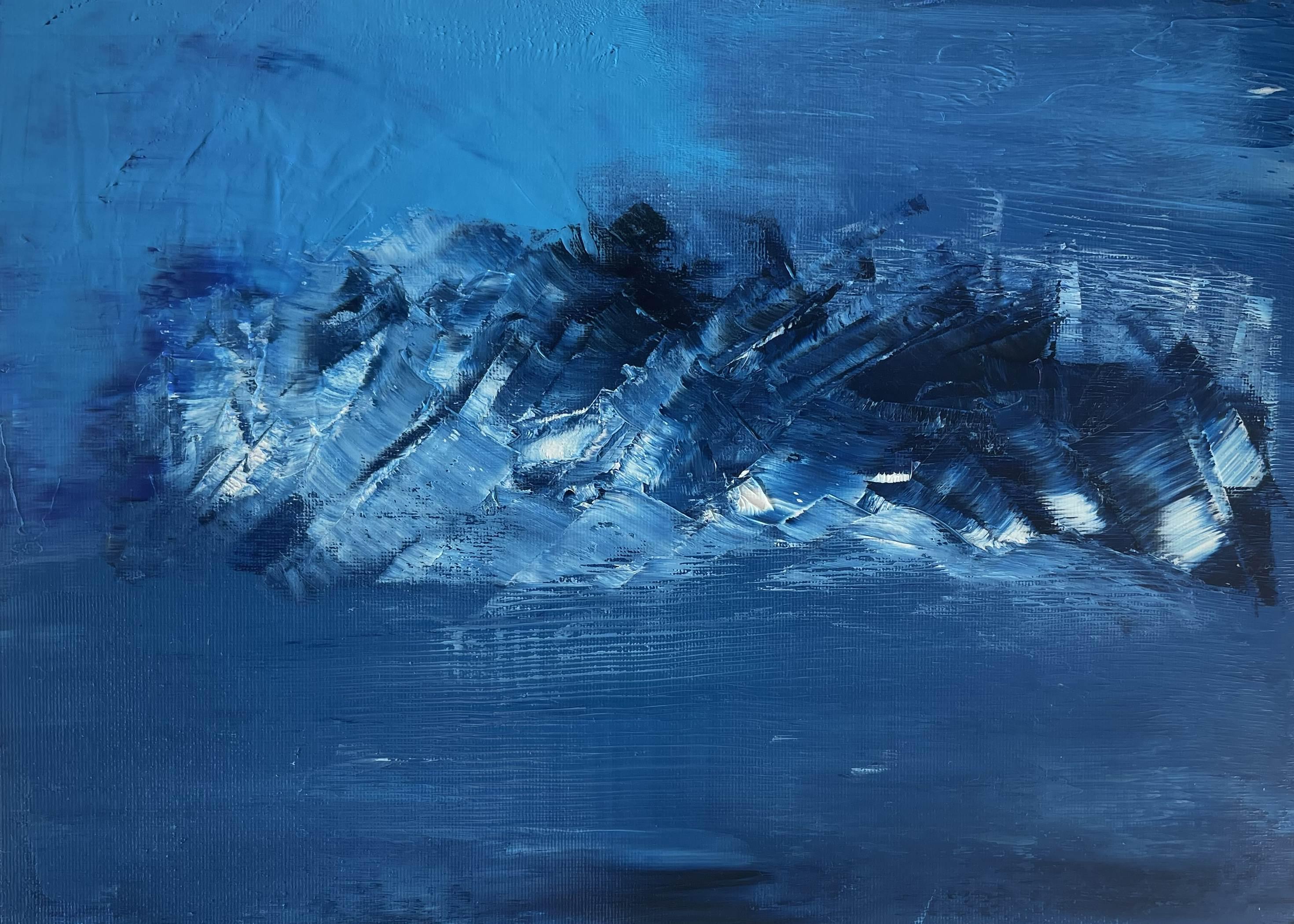 Blue Dream Landscape 11 - Painting by Juan Jose Garay