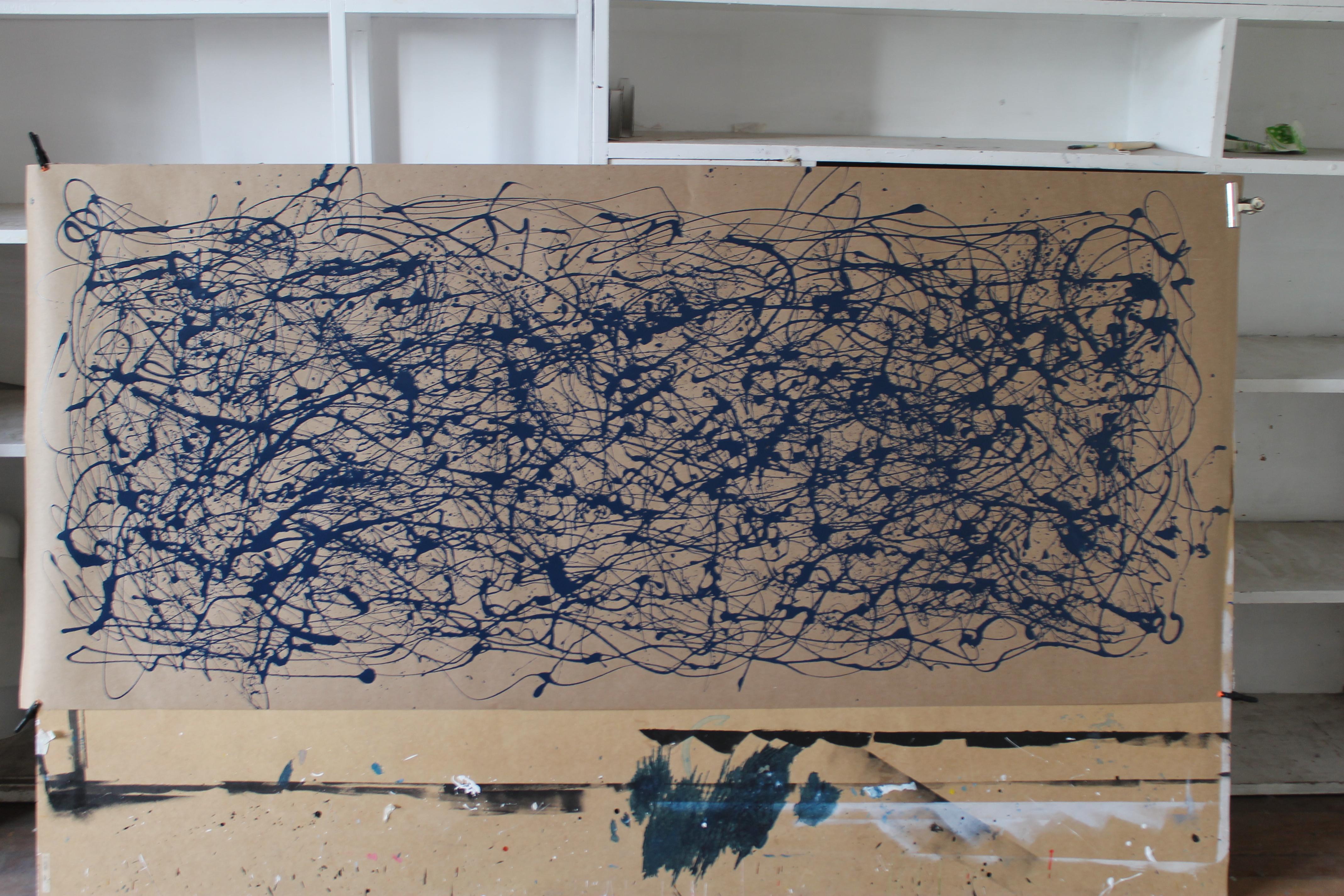 Energia blu - Painting Espressionismo astratto di Juan Jose Garay