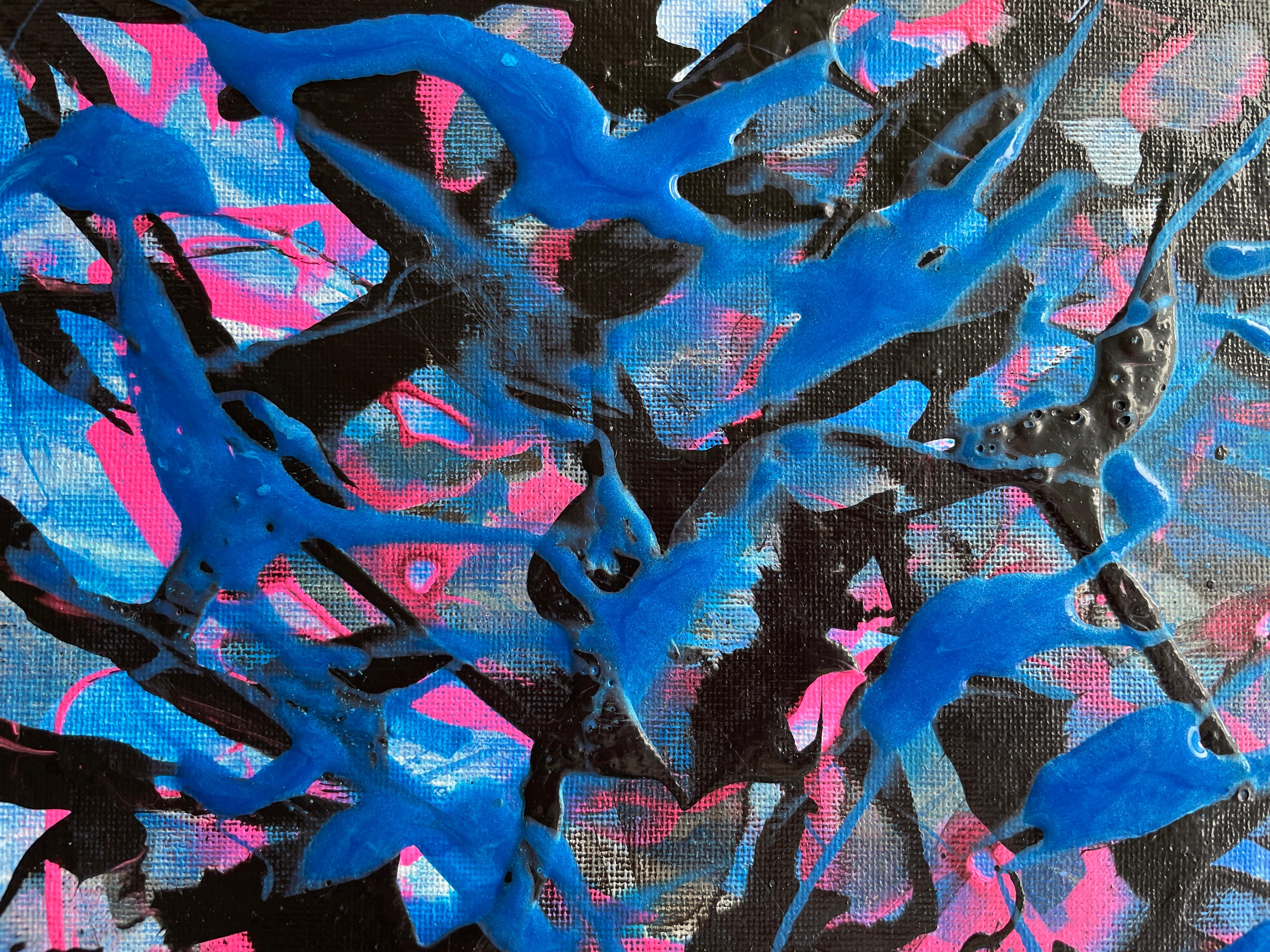 Bleu - Expressionnisme abstrait Painting par Juan Jose Garay