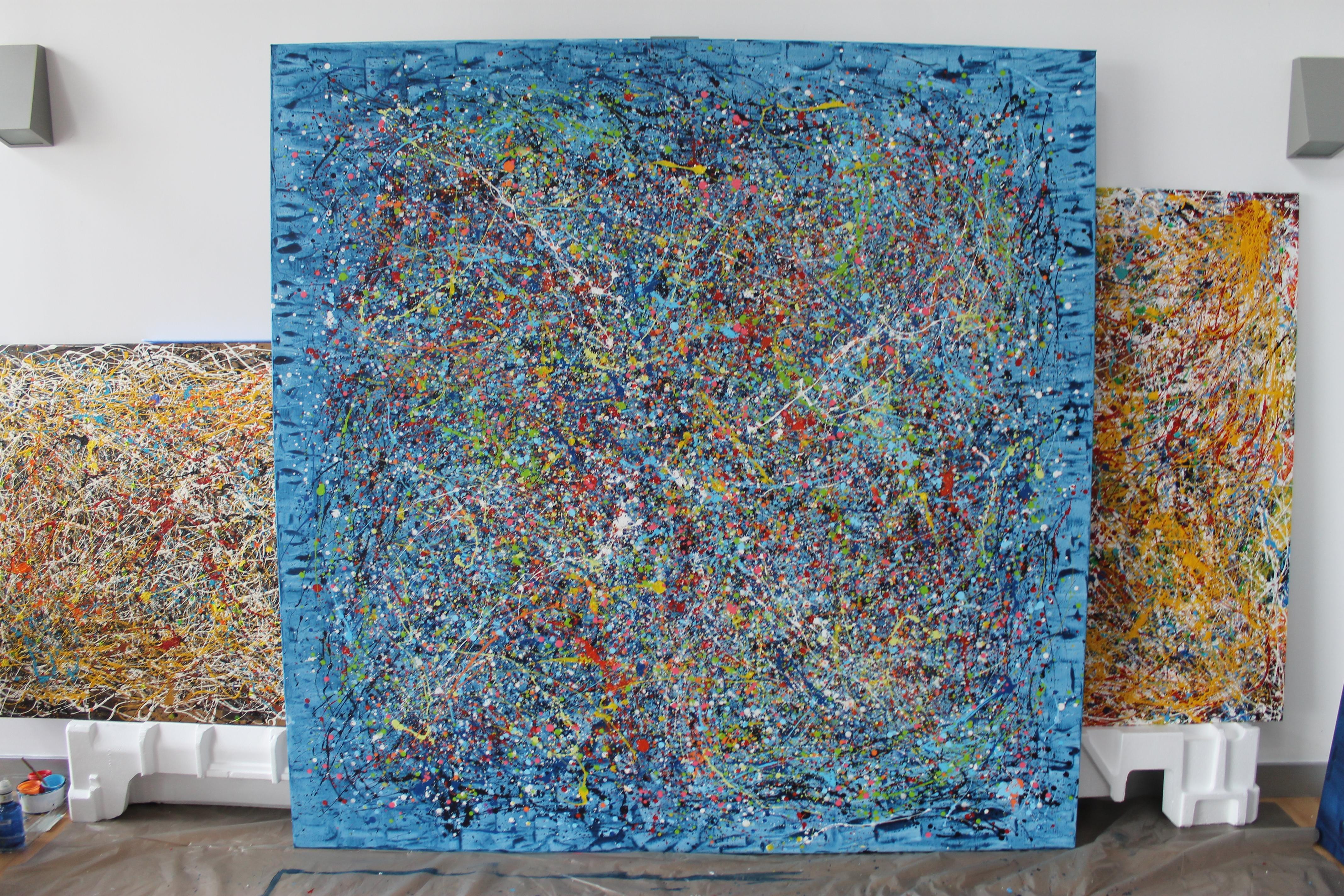 Blaue Zukunft (Abstrakter Expressionismus), Painting, von Juan Jose Garay
