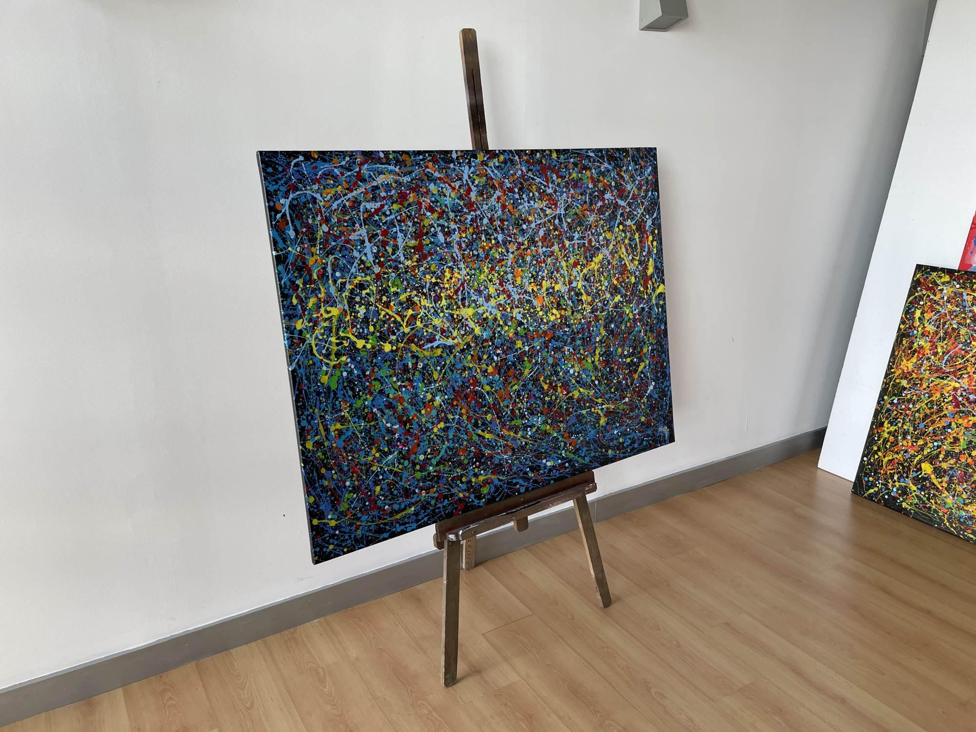 Blau Metaverso (Abstrakter Expressionismus), Painting, von Juan Jose Garay