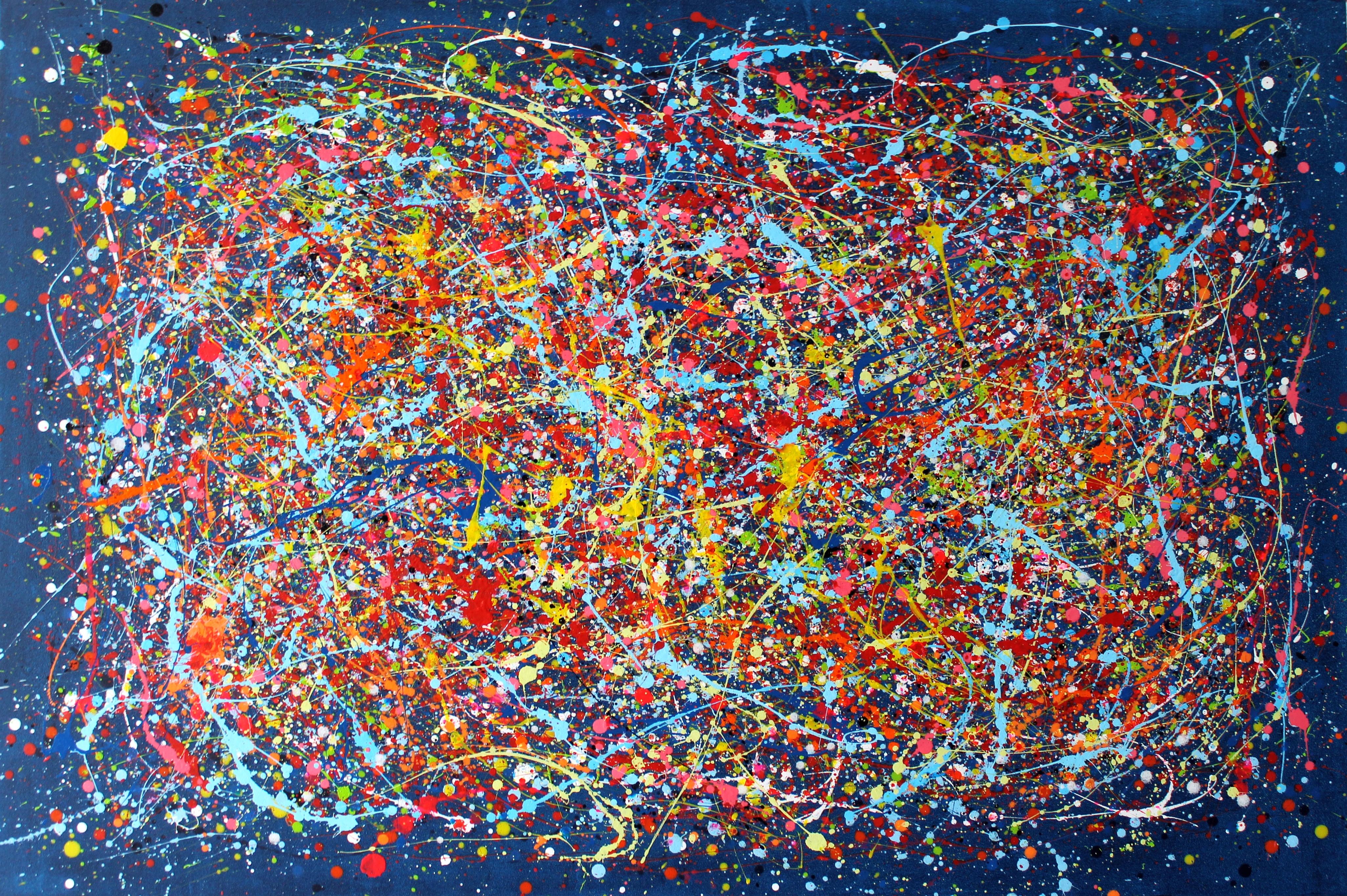 Juan Jose Garay Abstract Painting - Blue Space