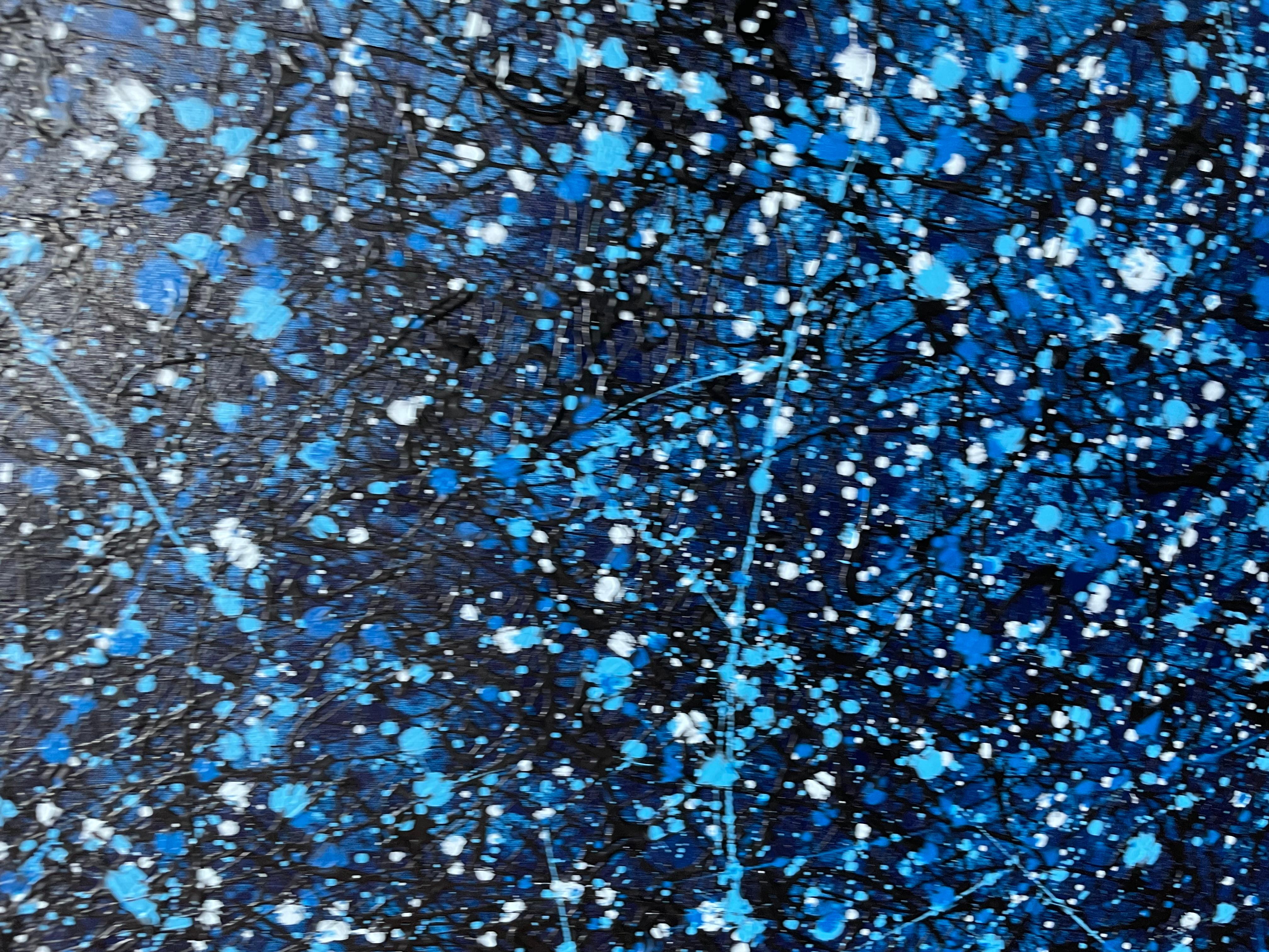 Bleu à la lune - Triptyque en vente 8