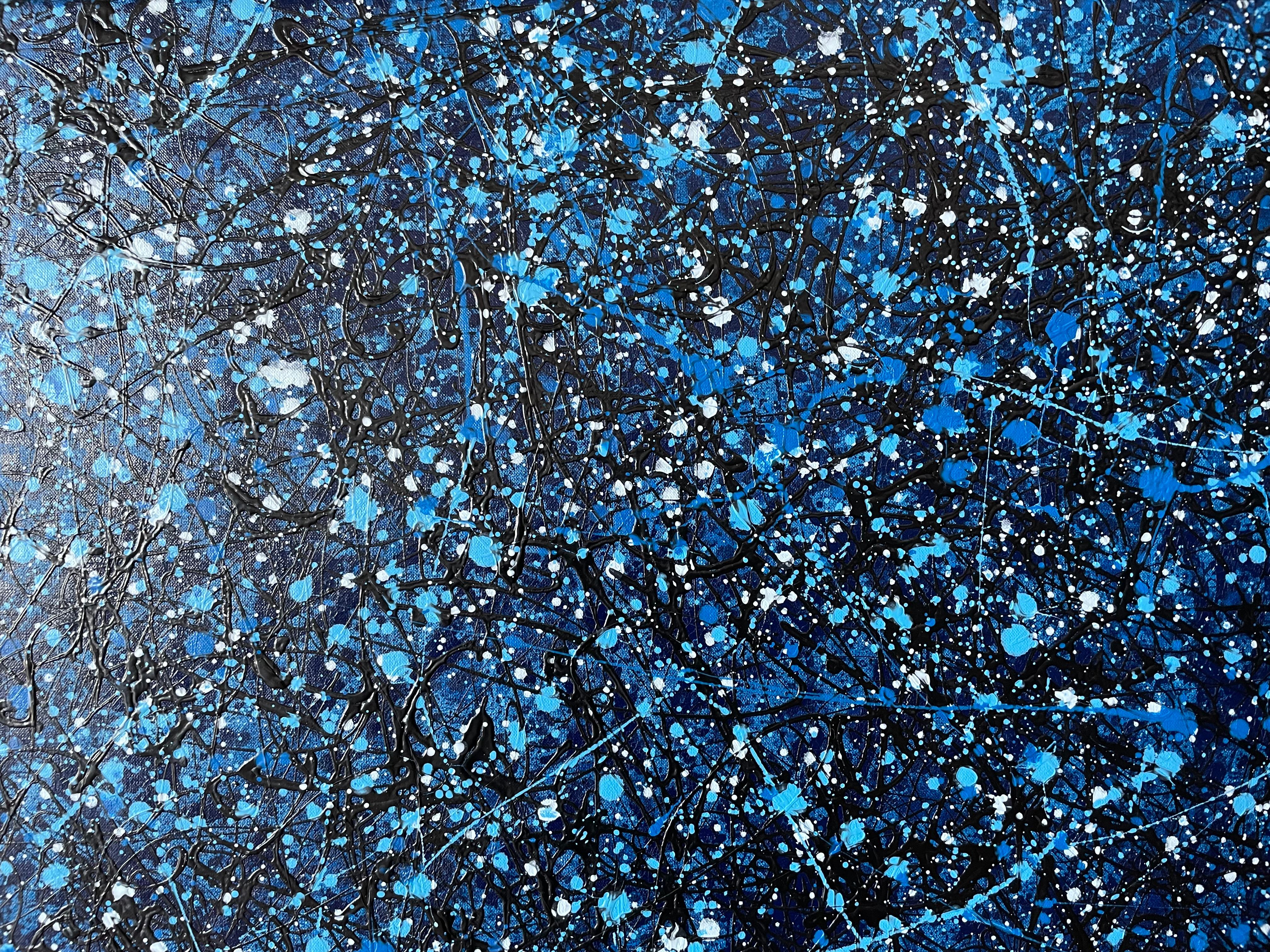 Bleu à la lune - Triptyque en vente 9