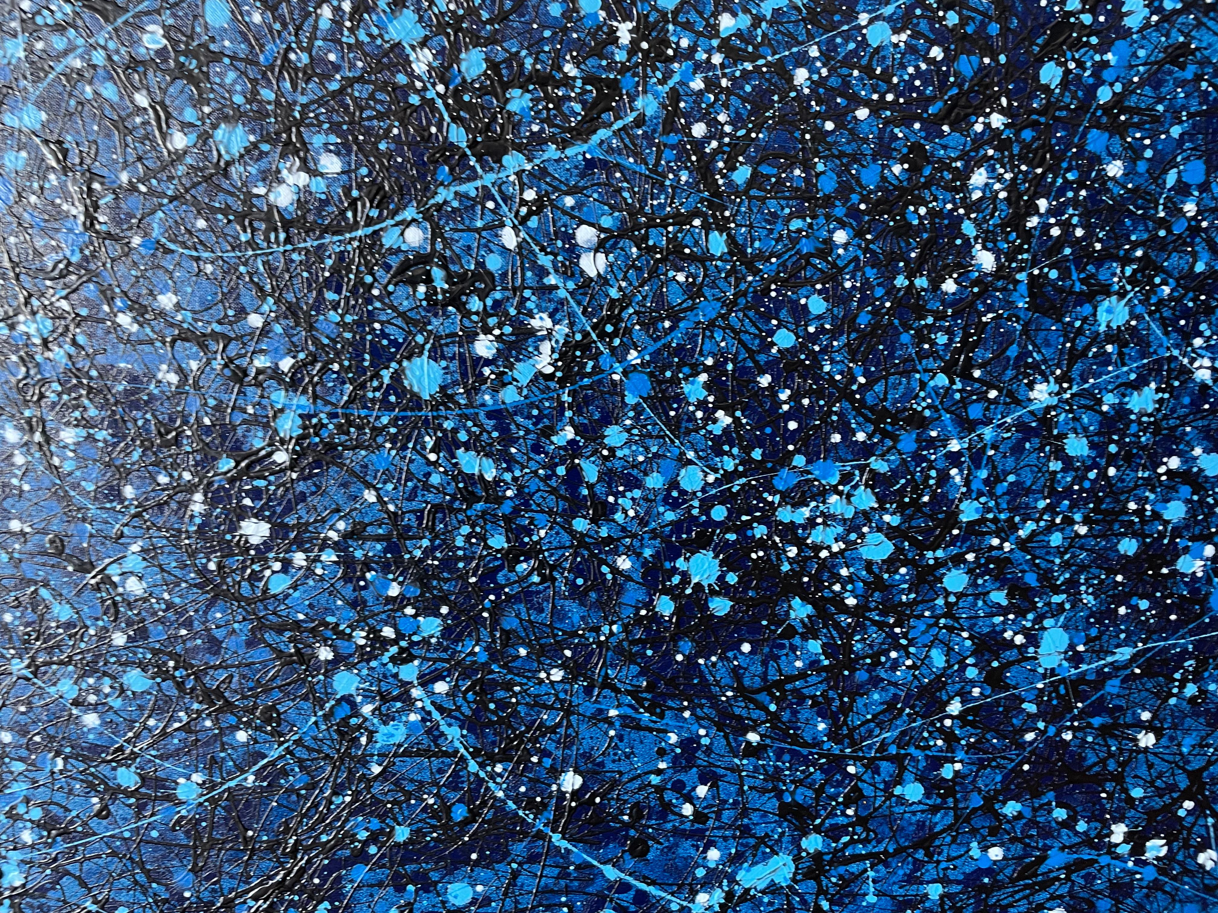 Bleu à la lune - Triptyque en vente 10