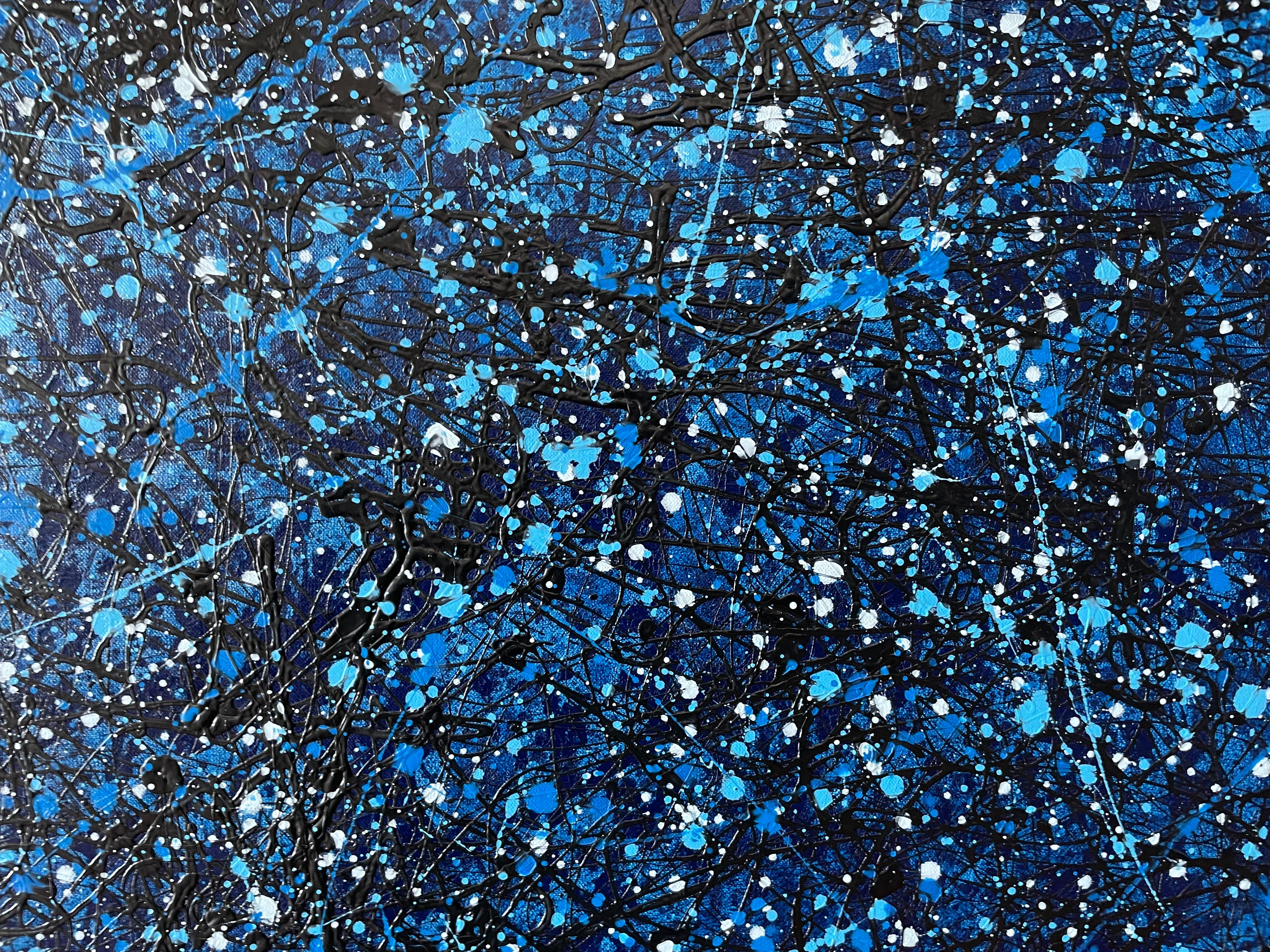 Bleu à la lune - Triptyque en vente 14