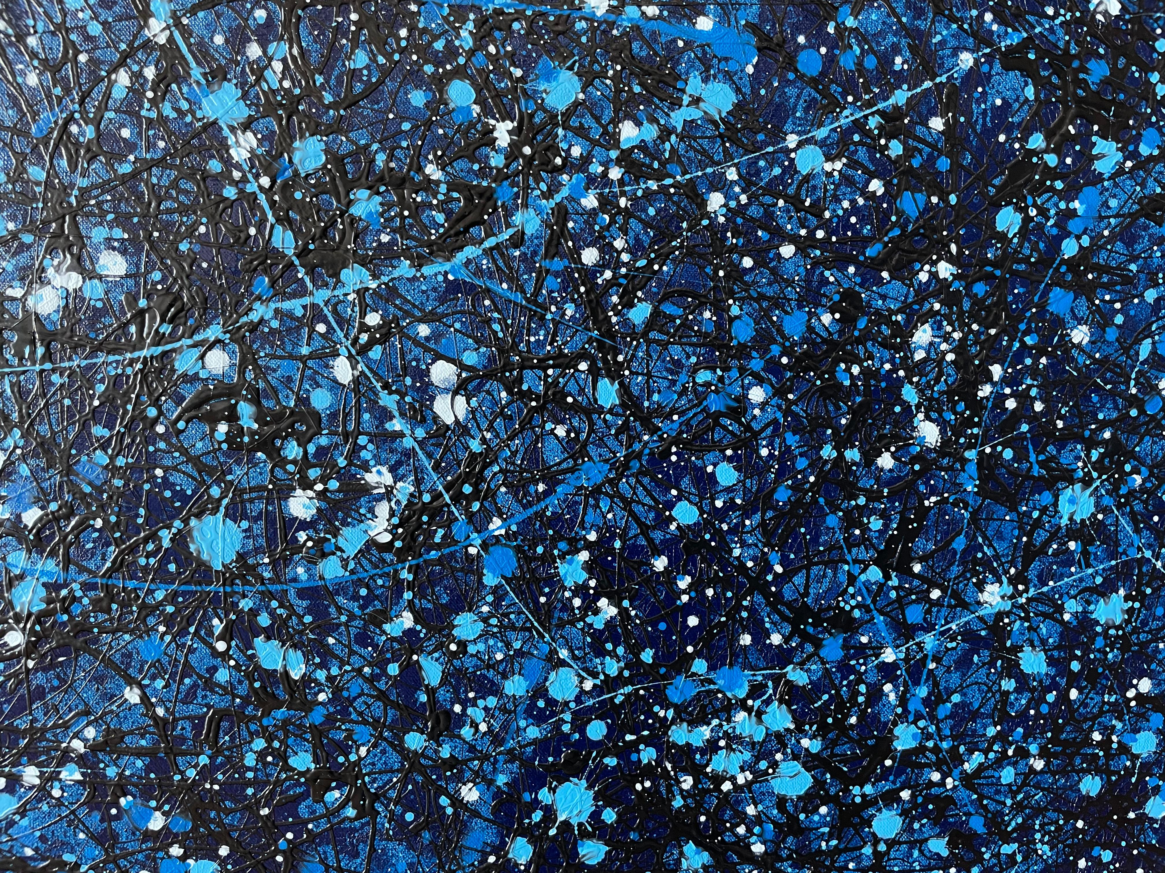 Bleu à la lune - Triptyque en vente 15